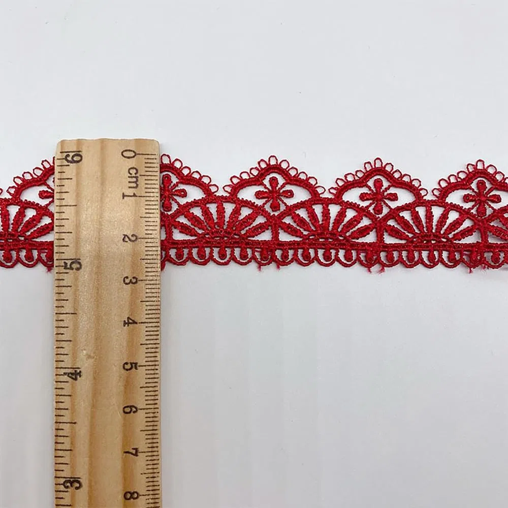10 yards (circa 9,14 metri) di ricamo in pizzo, larghezza 2,7 cm, nastro in pizzo, nastro decorativo, abito da sposa, nastro all'uncinetto, bordo in pizzo, per cucito fai da te, artigianato