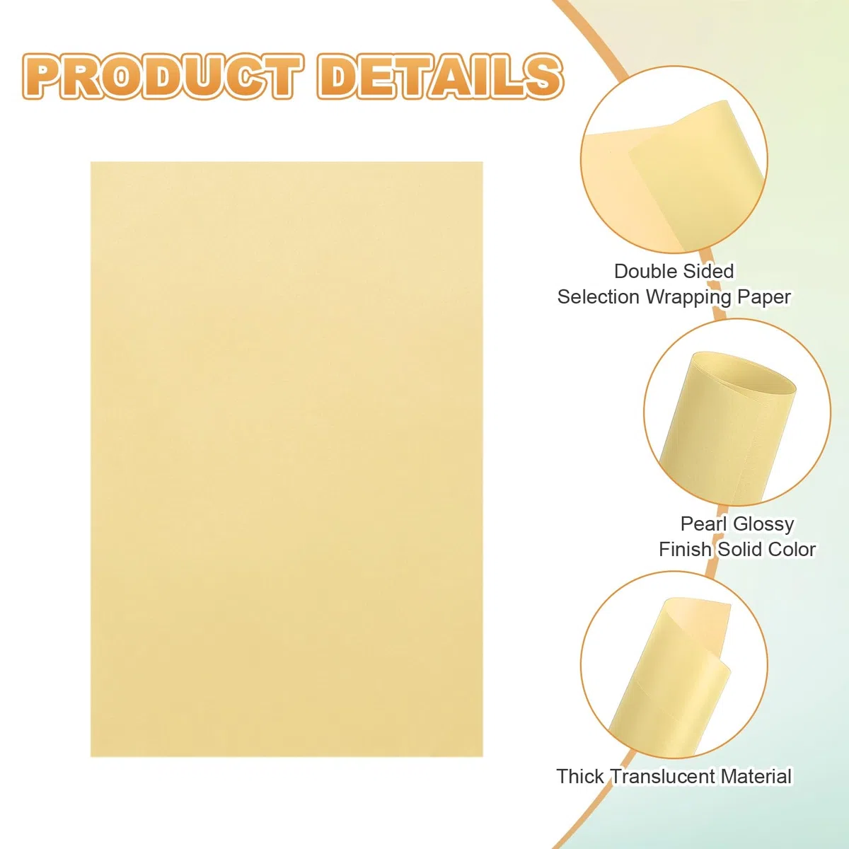 QUARKZMAN 100 Fogli Di Carta Velina Colorata 4" X 6", 100gsm Carta Velina Traslucida Stampabile Per Inviti Di Nozze Stampanti A Getto D'Inchiostro E Laser, Oro