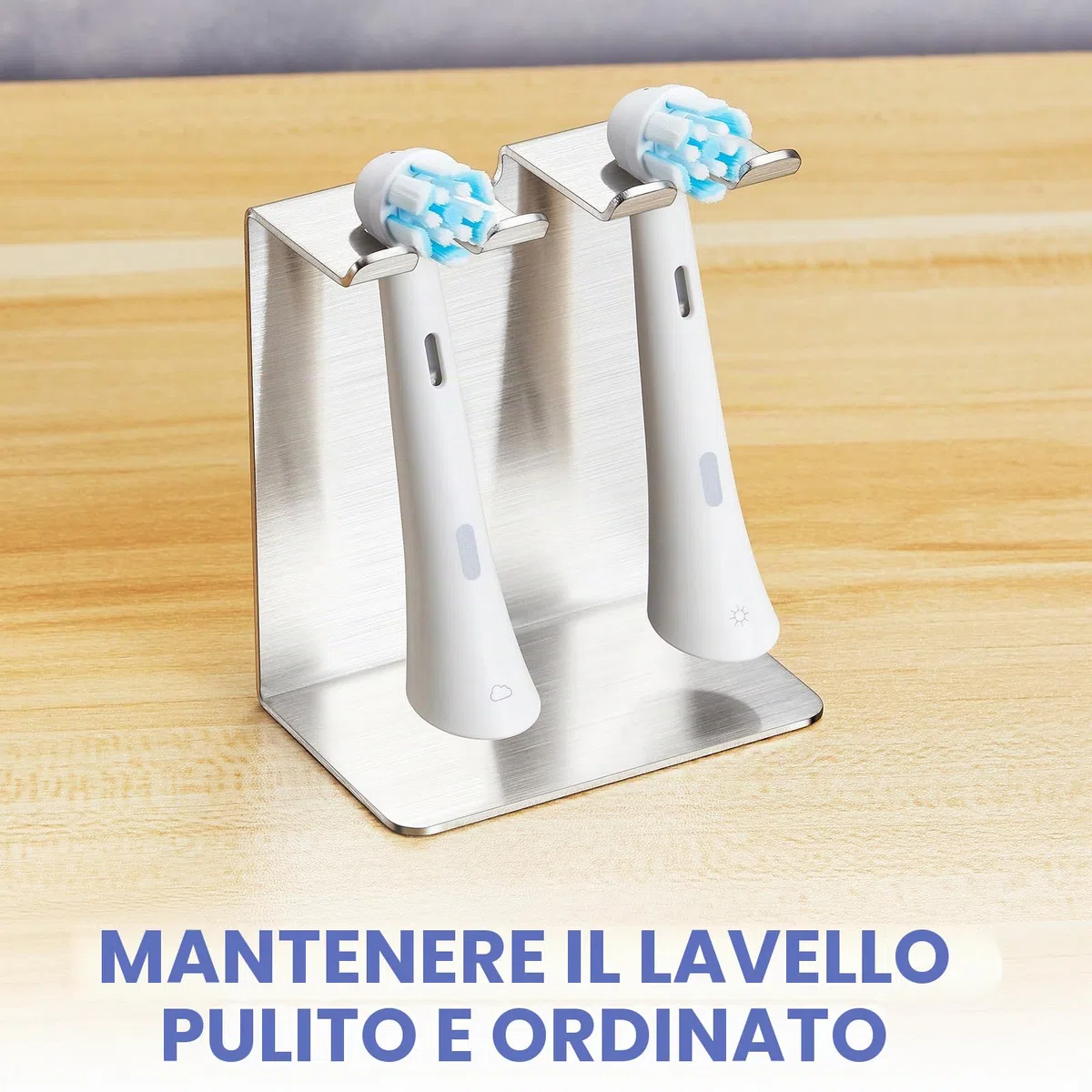 Porta Testine Spazzolino Elettrico, YYBO Porta Spazzolini Elettrici, Porta Spazzolino Elettrico da Muro, Portaspazzolini da Bagno Portaspazzolino Elettrico (Argento, Piccolo)