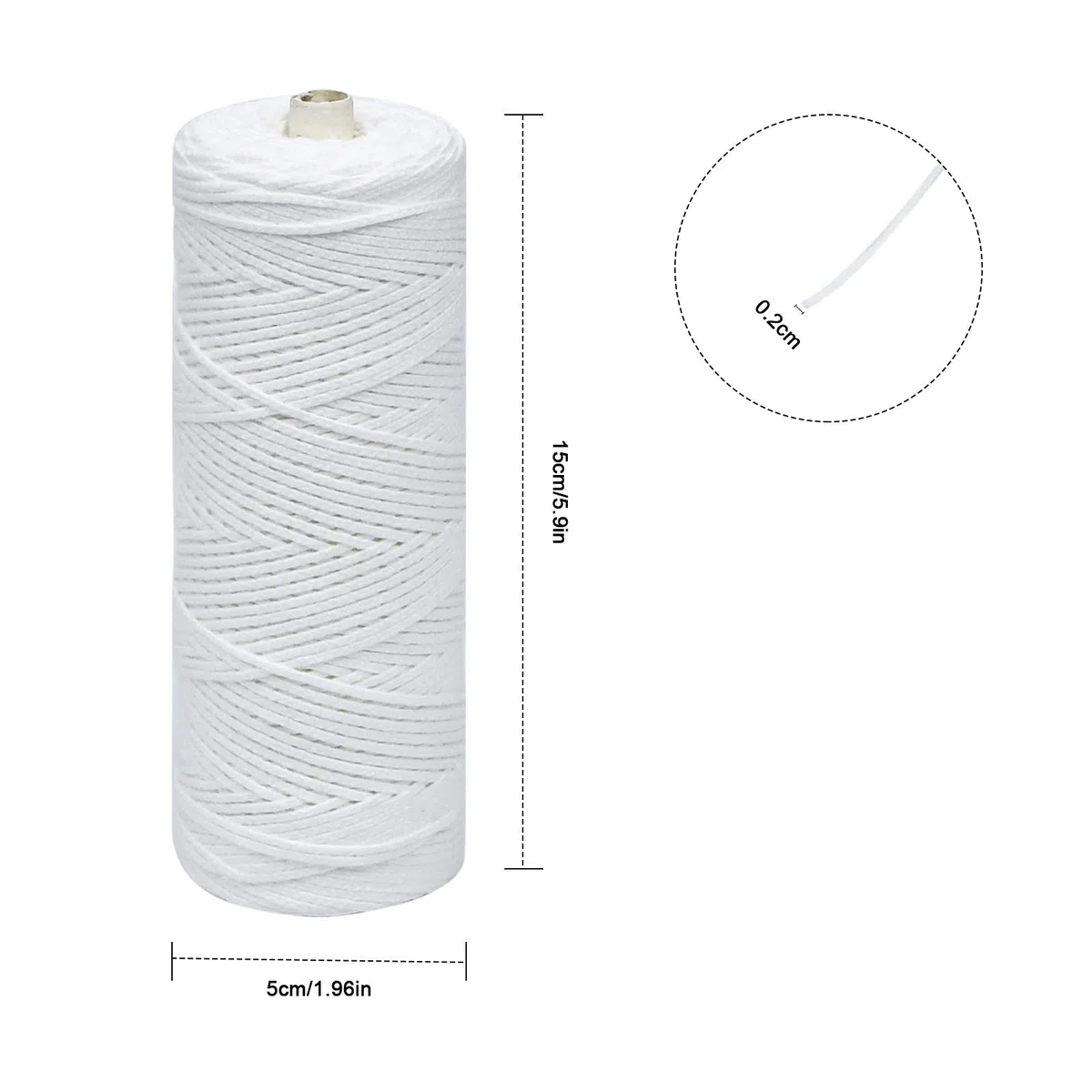 Stoppini per Candele, 220m Naturale Cotton Core Bianco Candele, Candele Stoppino, Stoppino in Cotone, Stoppino di Senza Fumo per Fabbricazione di Candele Candela Fai da Te Candele Accessori