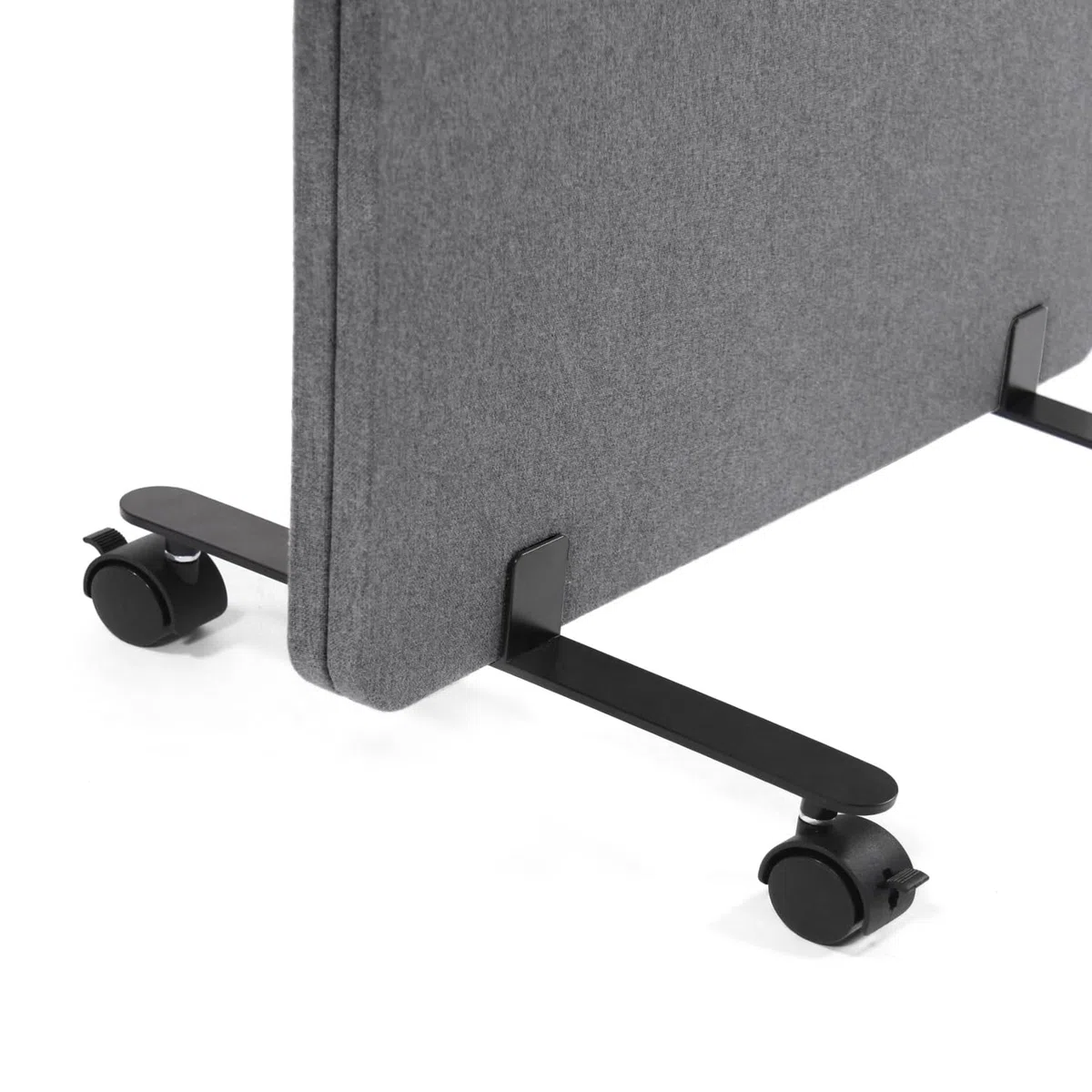 hjh OFFICE 891006 Divisori acustici mobile FLEXMIUT 177 x 60 cm, Set da 2 Pezzi, Schermo acustico, Tessuto Grigio Scuro