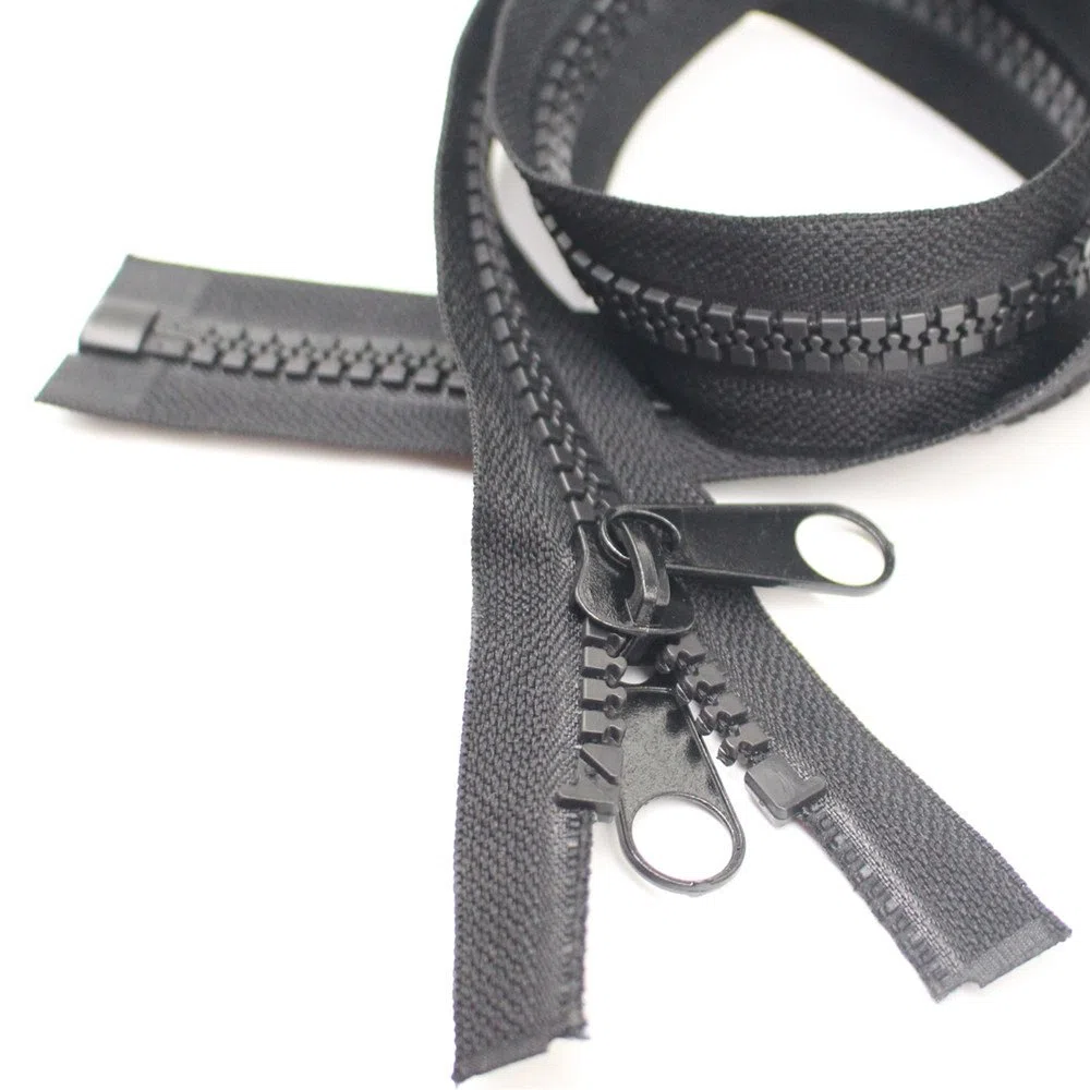 YaHoGa 182 cm #10 separare Grandi plastica Cerniere Lampo Nastro Nero con Doppio Linguetta Slider per Cucire, Sacco a Pelo, Barca, Tela, Copertura, Trampolino, Cuccia, Tenda