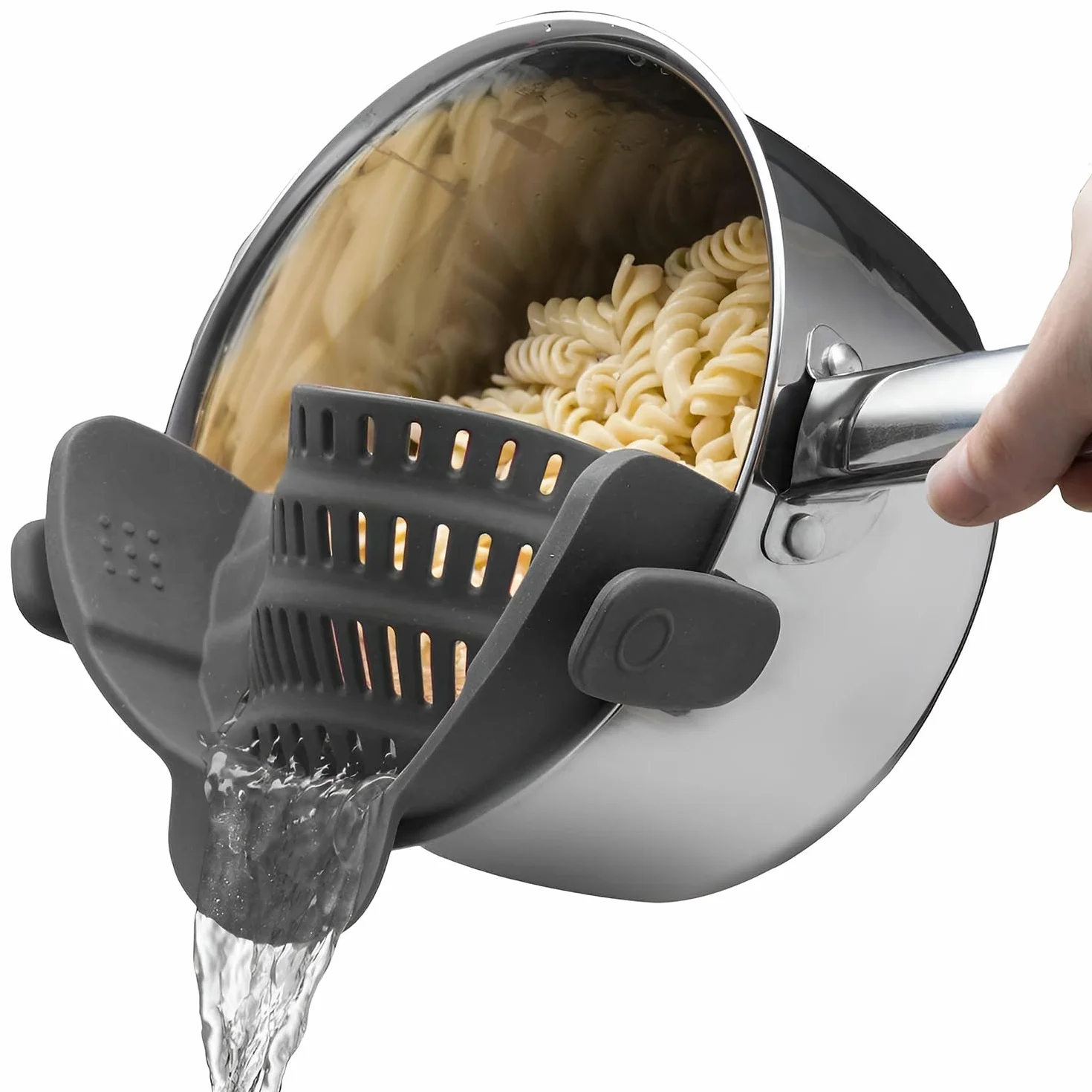 Scolapasta silicone,scolapasta da pentola,colino per pasta,adatto a tutte le pentole e padelle,perfetto per scolare pasta,verdura e frutta