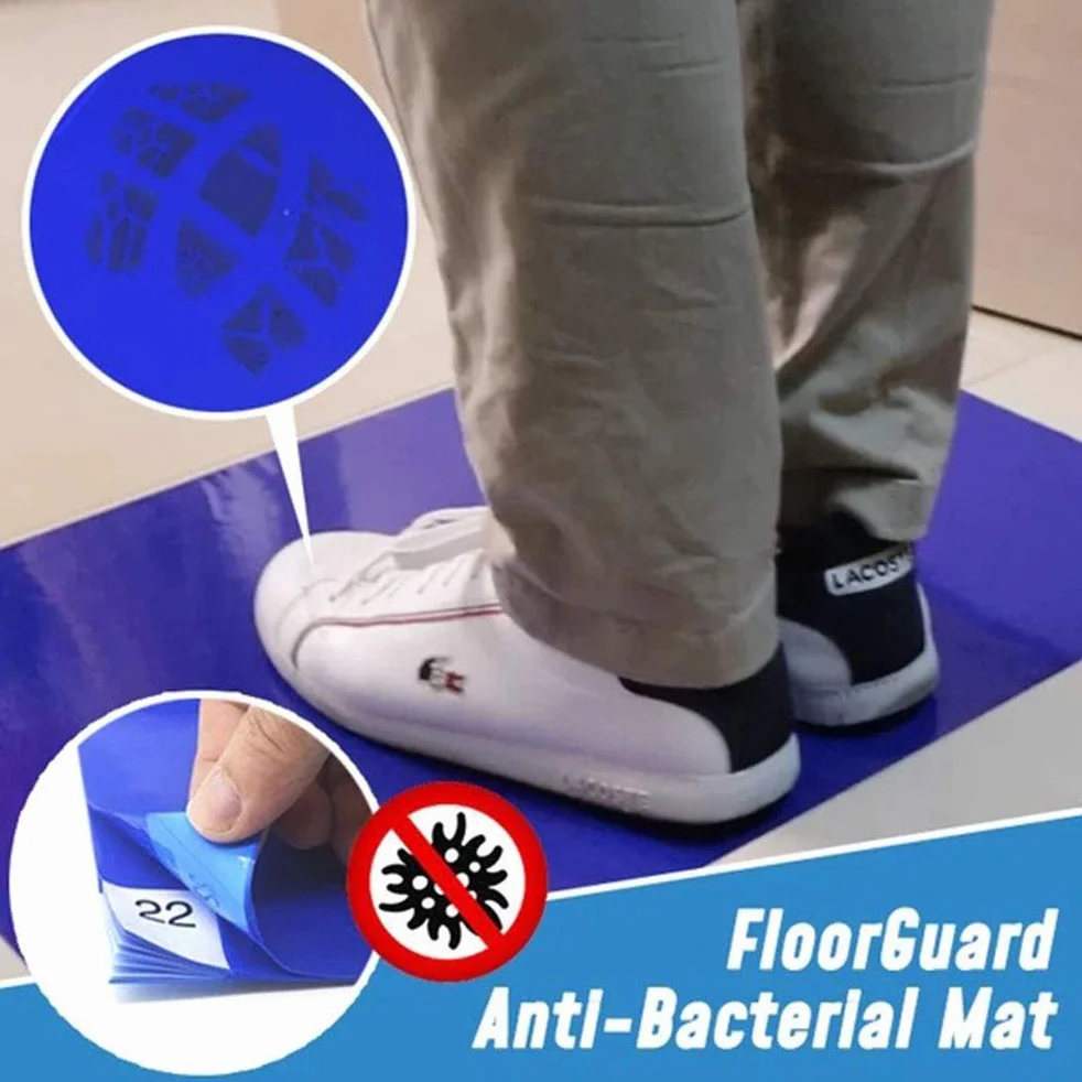 30 Fogli Tappeto Decontaminante, Tappetino Antibatterico per Protezione Pavimento, Tappetini Stretti Rimovibili per Camera Bianca per Uso Domestico/Laboratori/Studi Medici