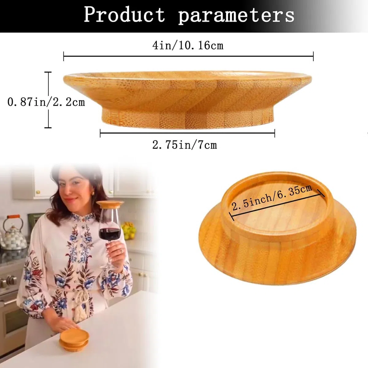 Topper per calici da vino e salumi, in bambù, per antipasti, dessert, casa, ristoranti e bar (10 pezzi)
