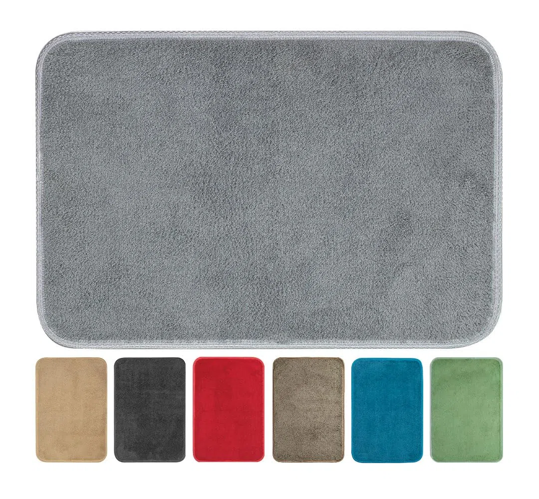 OLIVO.shop TEKNOS Tappeto magico assorbi acqua, Zerbino asciugapassi per interno, Tappeto ingresso casa, varie misure e colori (40x60 cm, GRIGIO)