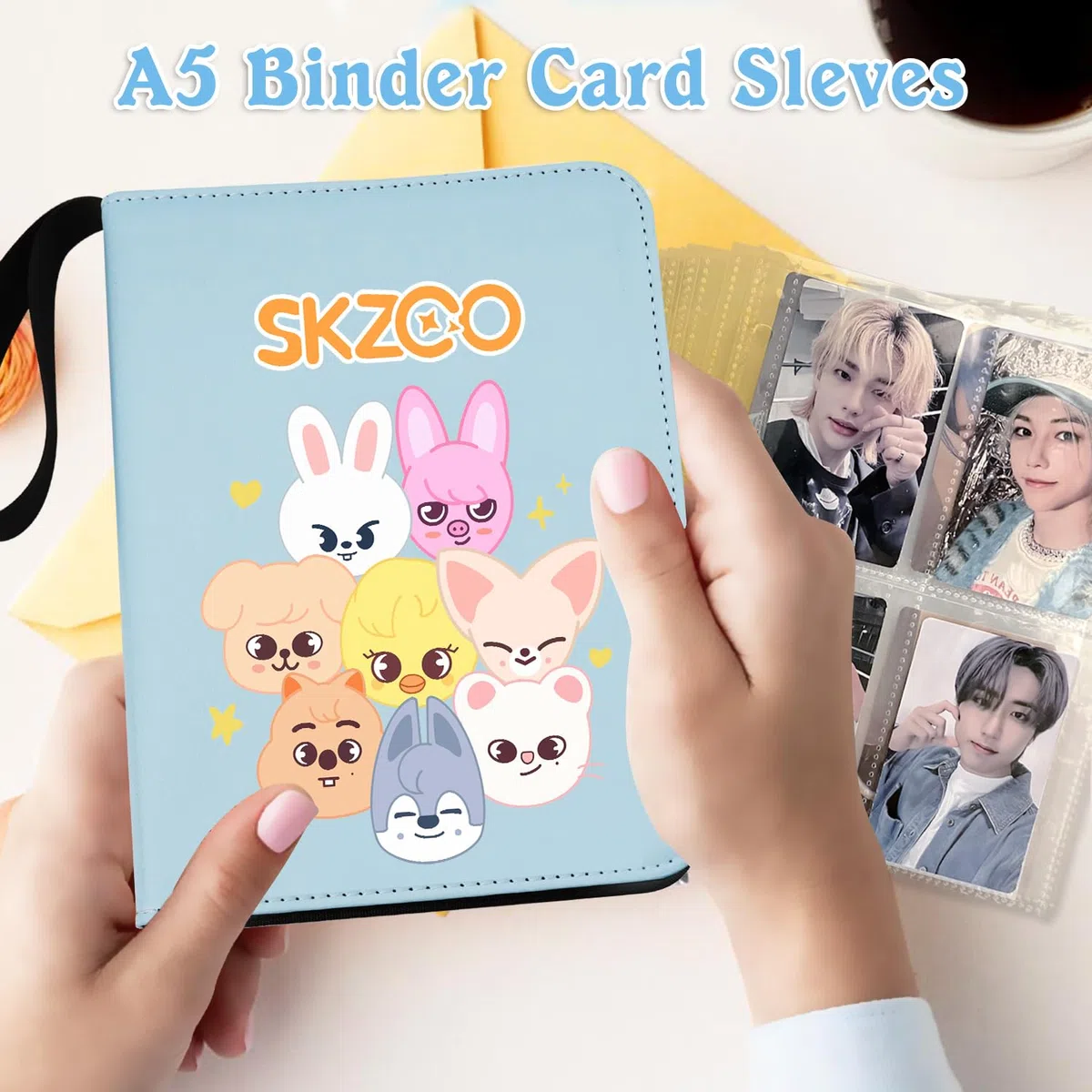Stray Photocard Binder, SKZ Photocards Holder, Stray Carte Collezionabili Album con 400 Tasche, Kpop Gadget per STAY (A)