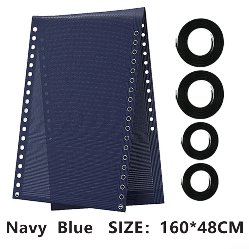 Tessuto di ricambio per sedia Gravity, 160 x 48 cm, tessuto a rete traspirante con corde per la riparazione del salotto anti-reclinabile, per una copertura esterna di lunga durata per campeggio e