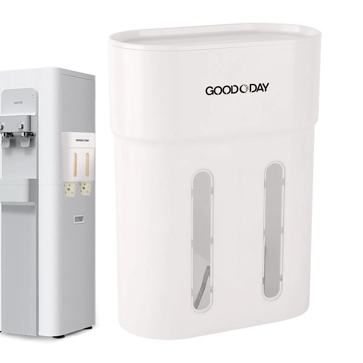 Dispenser per tazze da parete, dispenser per acqua antipolvere, dispenser per tazze da caffè, supporto da parete per bagno, organizer per bicchieri di carta per ristoranti