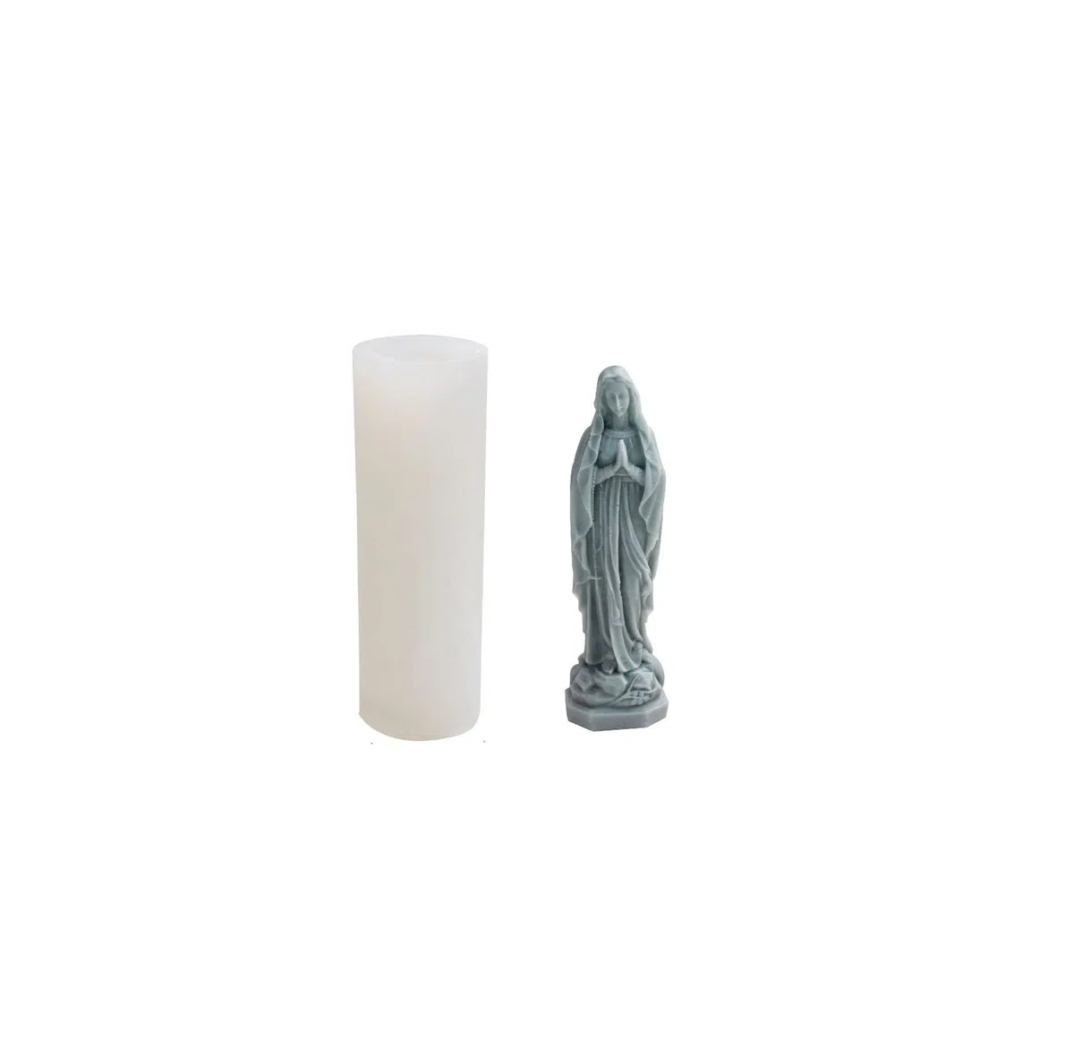 Sacra Maria Stampo in silicone 3D Madonna Maria Madonna Madonna di Dio Resina Epossidica Stampo per Candela Aromi fatti a mano Stampo per Candela Fare Statua, Ornamenti Artigianali