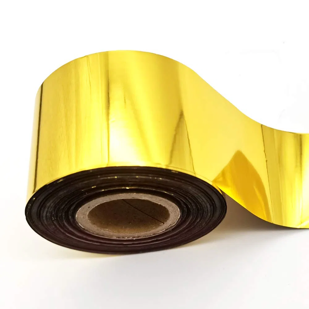 Gold Hot Foil Rolls Heat Transfer Film Anodized Gilded Paper Hot Foil Stamping Paper 400ft for DIY Leather Bronzing PVC and Paper Craft Papers Gilding (1.5"x400ft)