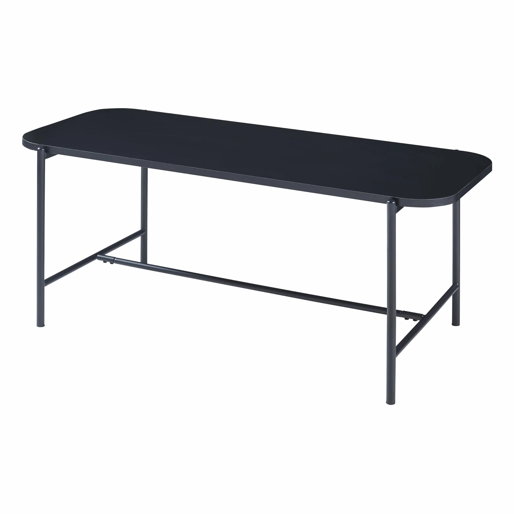 [en.casa] Tavolino Centrale da Salotto Tavolo Basso da Caffè Tavolino con Piano Rettangolare 110 x 50 x 45 cm per Soggiorno - Nero