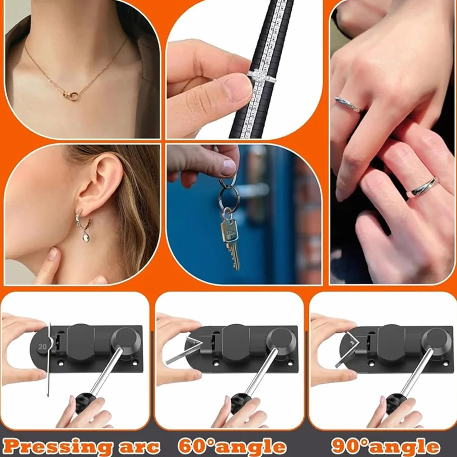 RATSTONE Attrezzo Piega Anelli,Macchina Per Piegare Anelli,Da Solo Macchina Per Piegareanelli Per Orecchini Creazione Gioielli Macchina,Con Matrici Nylon/Metallo,Pinze e Strumenti Lucidatura