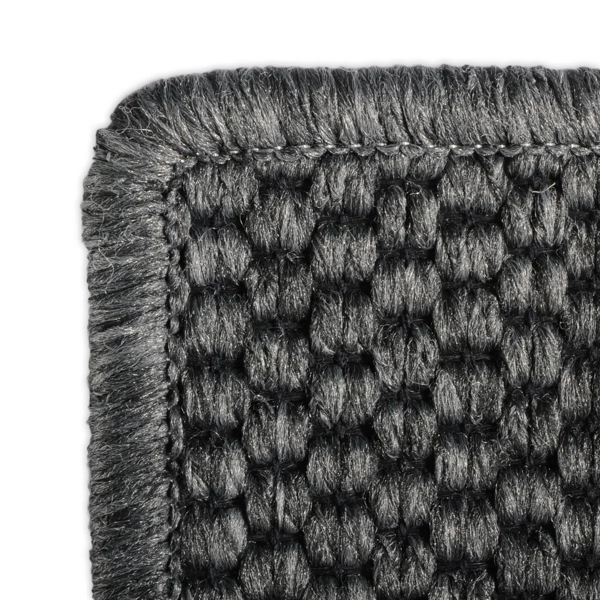 Floordirekt Tappeto passatoia Kalkutta Effetto sisal, Motivo Occhio Tigre, per corridoio, passatoia per Cucina (Antracite, 80 x 250 cm)