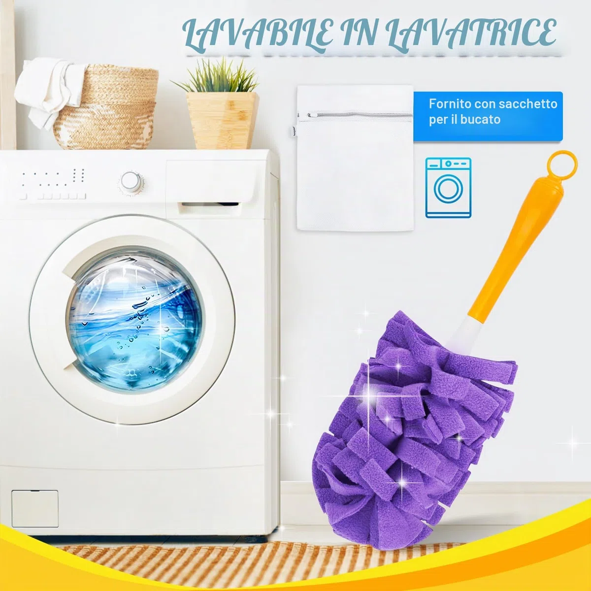 KEEPOW Ricariche Riutilizzabili per Swiffer Panni Catturapolvere, Super Assorbente in Microfibra per Swiffer Duster Piumini Catturapolvere, per Intrappolare Sporco e Polvere, 4 Pezzi