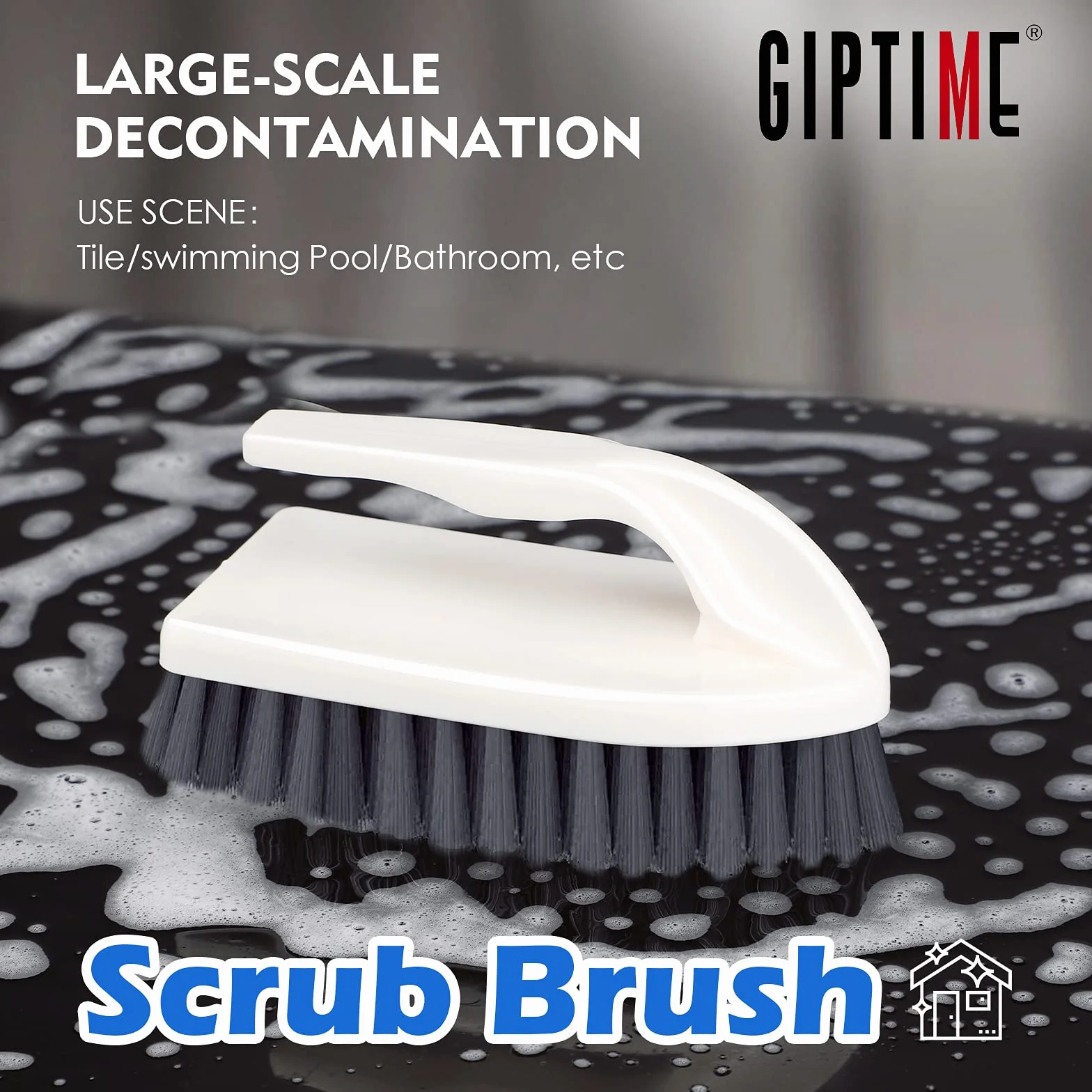 4Pcs Spazzola Pulizia per Cucina e Bagno - Include Spazzola per Sfregamento Con Impugnatura Comoda