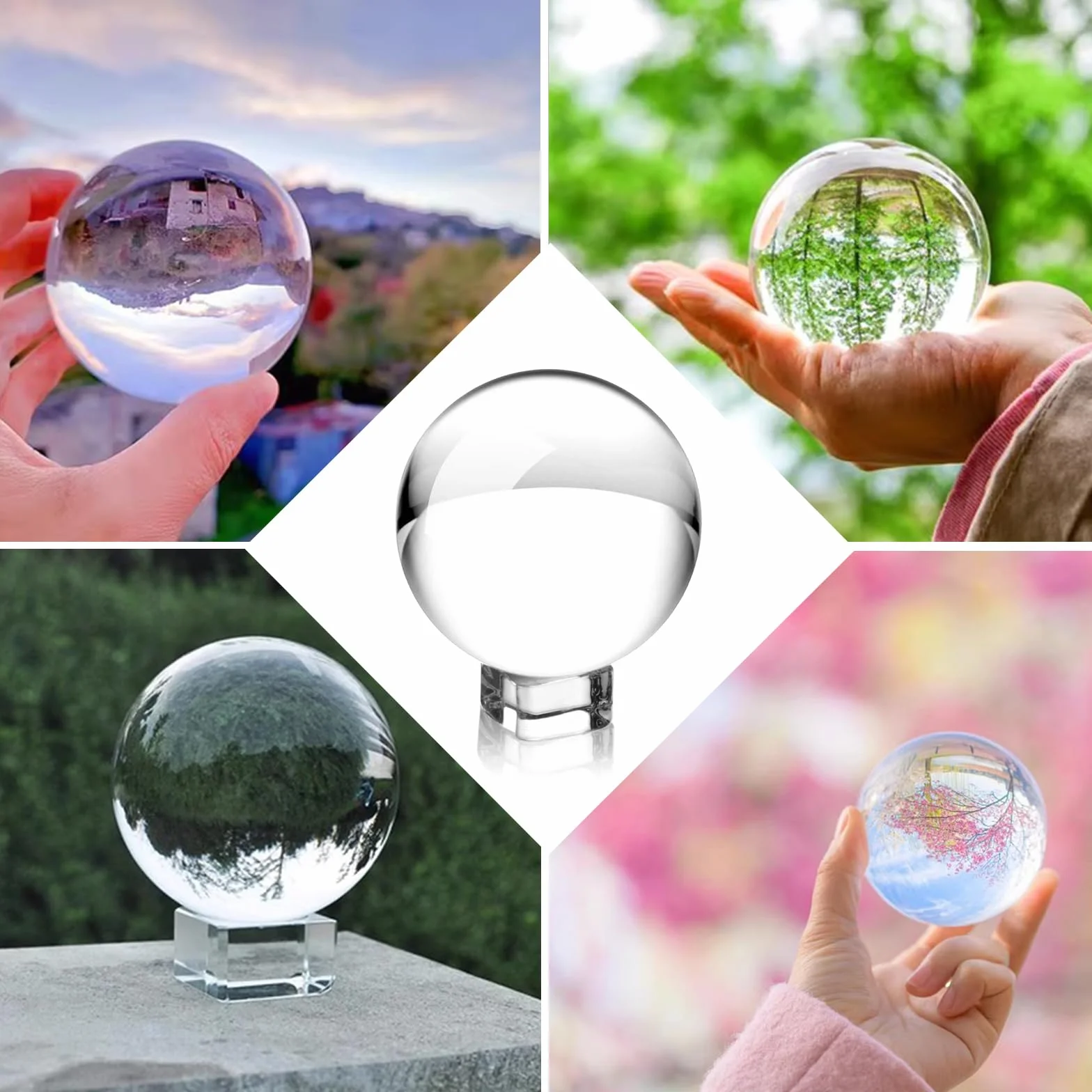 Sfera di vetro per fotografia in vetro K9, sfera di cristallo, 100 mm, sfera di vetro trasparente, sfera di cristallo, decorazione per divinazione, regalo per fotografi amatoriali
