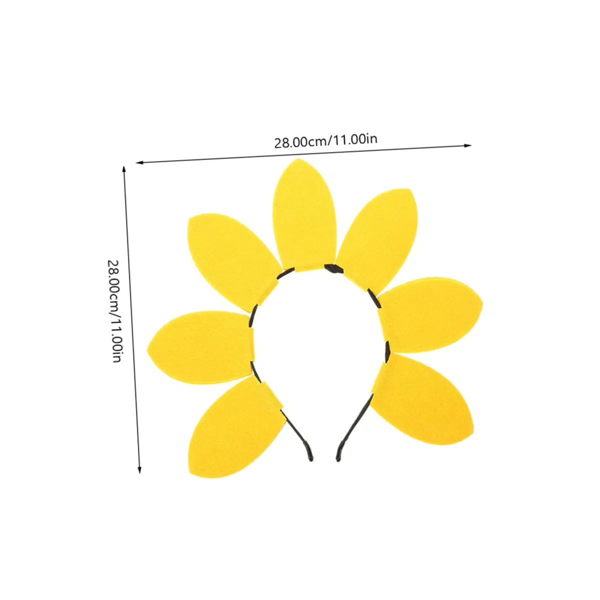 Toyvian 2 cerchietti per capelli a forma di girasole, petalo, per feste e feste di compleanno, per servizi fotografici e festival