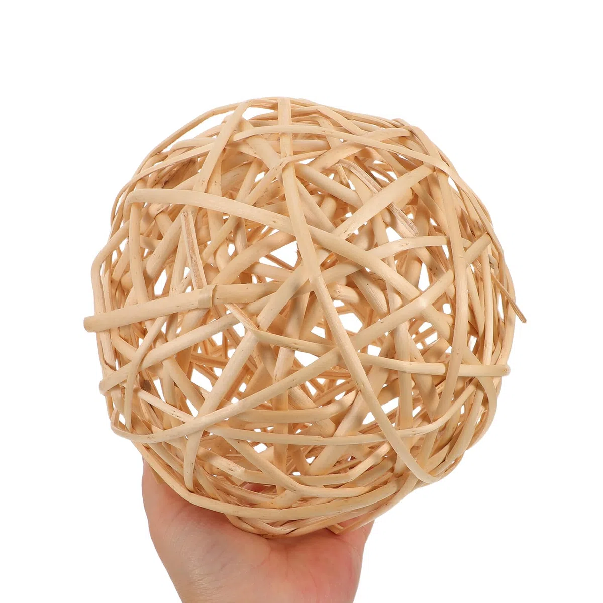 Palline di Rattan Decorative da 20 Cm, Sfera Intrecciata a Mano Facile da Appendere, Decorazione Boho Naturale per Soggiorno e Ambienti Quotidiani