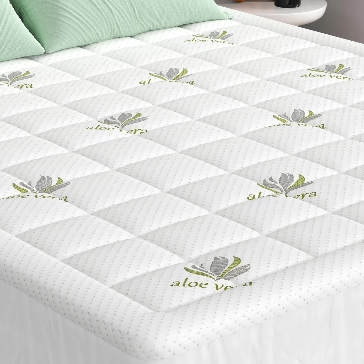 Wowttrelax Coprimaterasso 90 x 190 cm, in fibra di bambù traspirante, sottile, 3 cm, per materassi da 15 a 30 cm, ipoallergenico, lavabile con antiscivolo