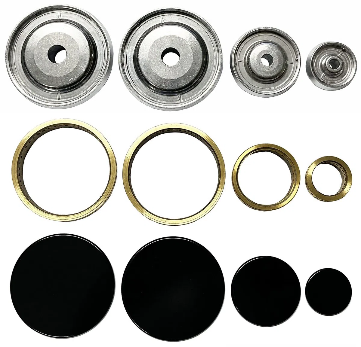 Lofra - Kit 4 bruciatori completi di anelli e piattelli spartifiamma per cucina piano cottura 4 fuochi - Made in Italy - LO02