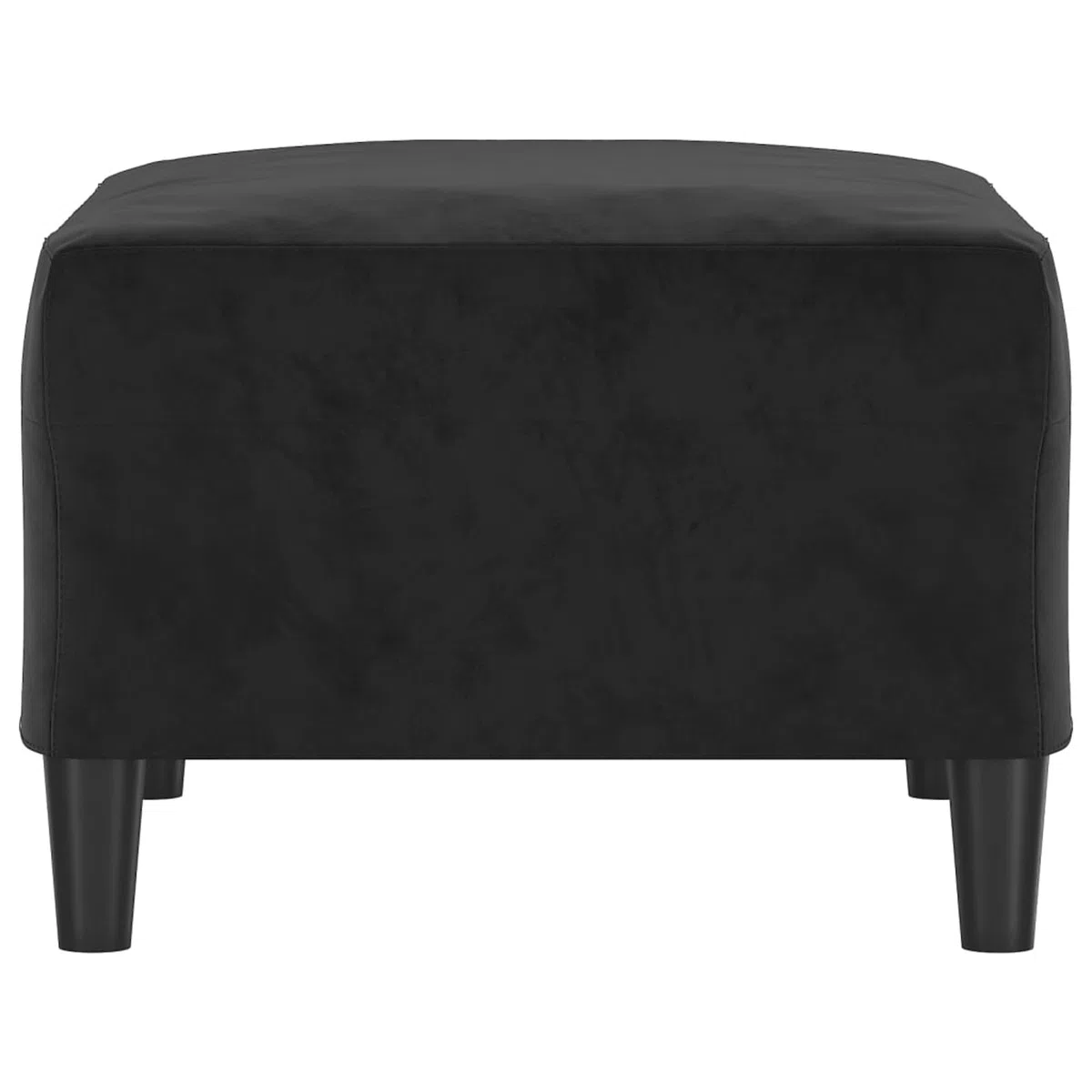 Gecheer Poggiapiedi Nero, per Riposo Gambe e Seduta aggiuntiva, 70x55x41 cm, Velluto 100% Poliestere con Struttura in Compensato, Imbottitura in gommapiuma, per Divano Poltrona Soggiorno Camera