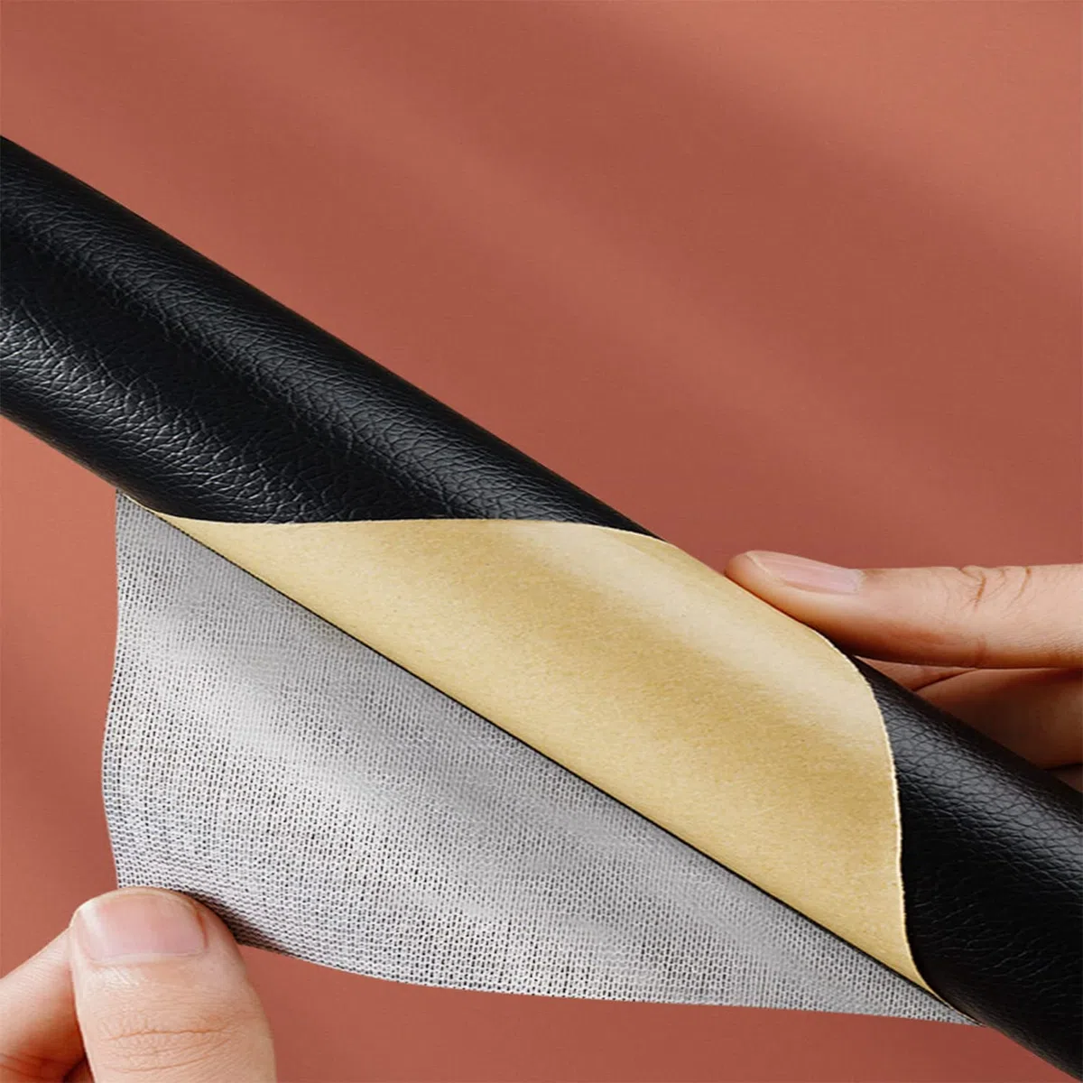 Pelle Adesiva per Riparazioni, Ecopelle Adesiva, Adesivo in Pelle Artificiale, per Divani e Seggiolini Auto (Nero, 60 * 200 cm)