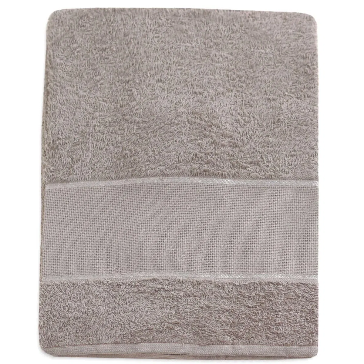 hobbymio.it Set Asciugamano con Ospite da ricamare a Punto Croce, Salvietta più Ospite con Tela Aida, Asciugamano bagno 60x100cm più Opite 40x55cm (18 Tortora)