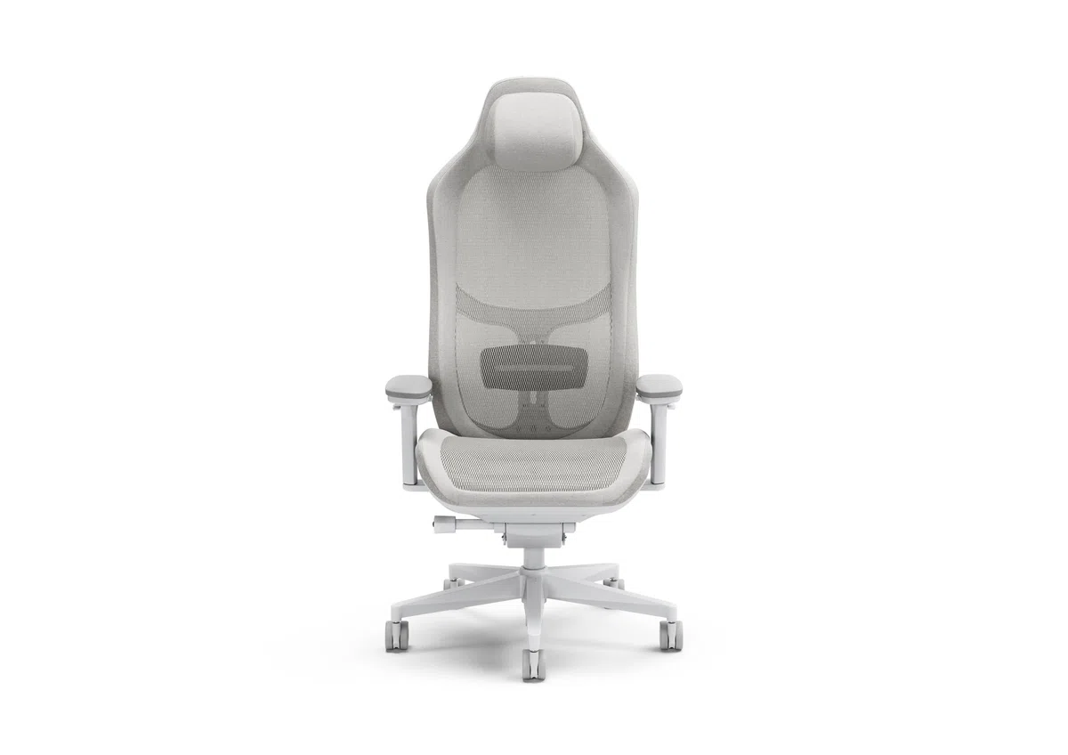 Fractal Design Refine Mesh Light Gaming Chair - Ergonomic Office Desk Chair Functionality with 4D Adjustable Armrests, High-Back Support, Lumbar Cushion, And Breathable Mesh