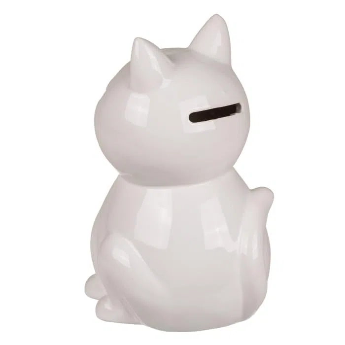 Salvadanaio in ceramica con motivo gatto, Nero, per Adulti, Amanti dei Regali, Fan dello Stile Moderno