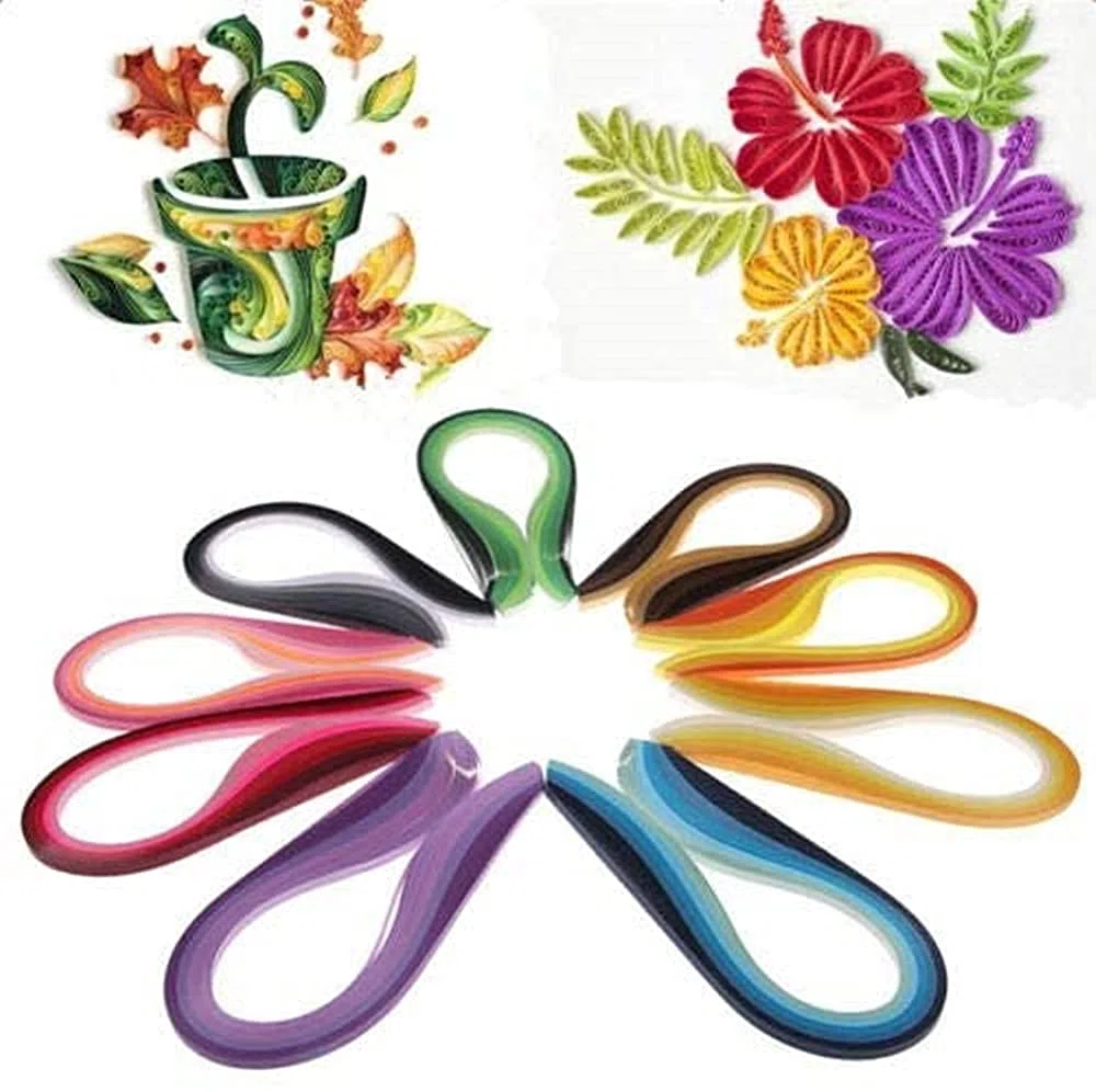 Strisce di Carta per Quilling,Paper Quilling Set 900 Pezzi Carta Quilling Strisce di Filigrana Arte per Fai-da-Te Creazioni Artigianali 44 Colori 5mm Larghezza 39cm Lunghezza