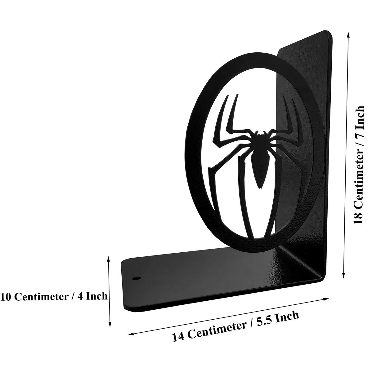 Spiderman decorativo metallo Reggilibri fermalibri, antiscivolo, Book stopper Home/Office Decor/ripiani, 15 x 9,9 x 8 cm per pezzo, supporto esterno