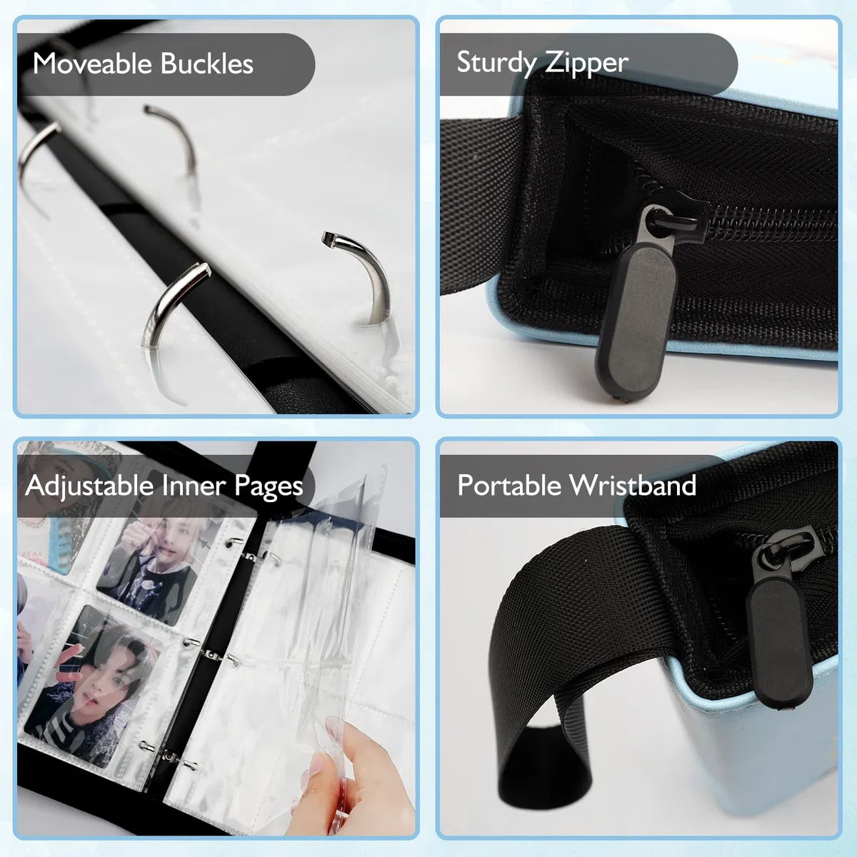Stray Photocard Binder, SKZ Photocards Holder, Stray Carte Collezionabili Album con 400 Tasche, Kpop Gadget per STAY (A)