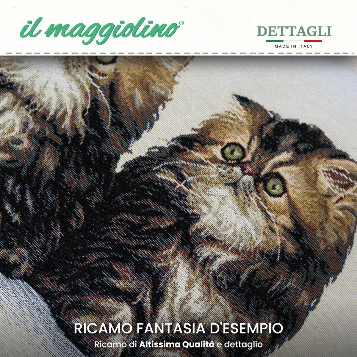 IL MAGGIOLINO | Fodera 40x40 Gobelin con Stampa Scoiattolo, Tessuto Doppio, Cerniera Nascosta, Made in Italy
