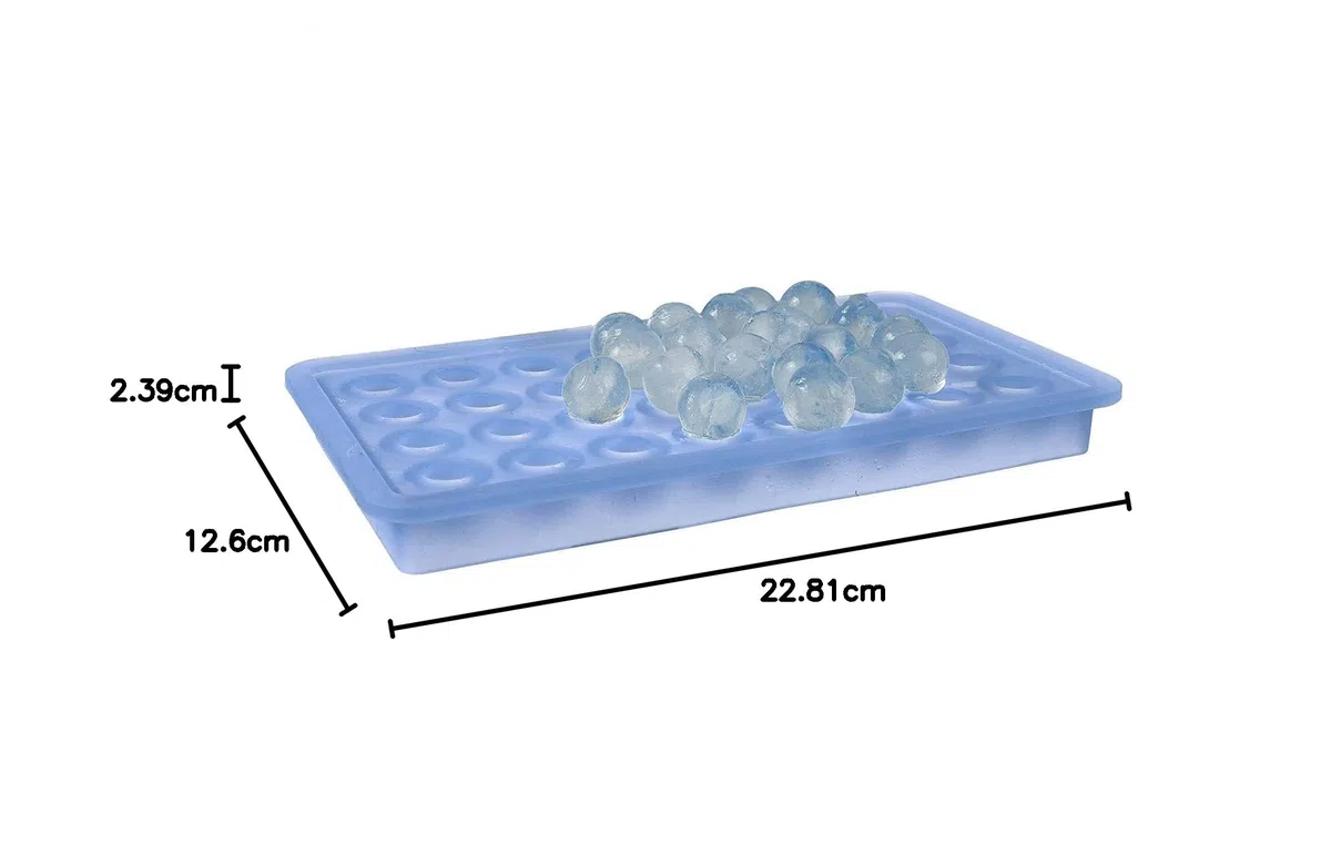 Lurch 10435 - Stampo per ghiaccioli a Forma sferica da Ø 20 mm, Colore: Blu Ghiaccio