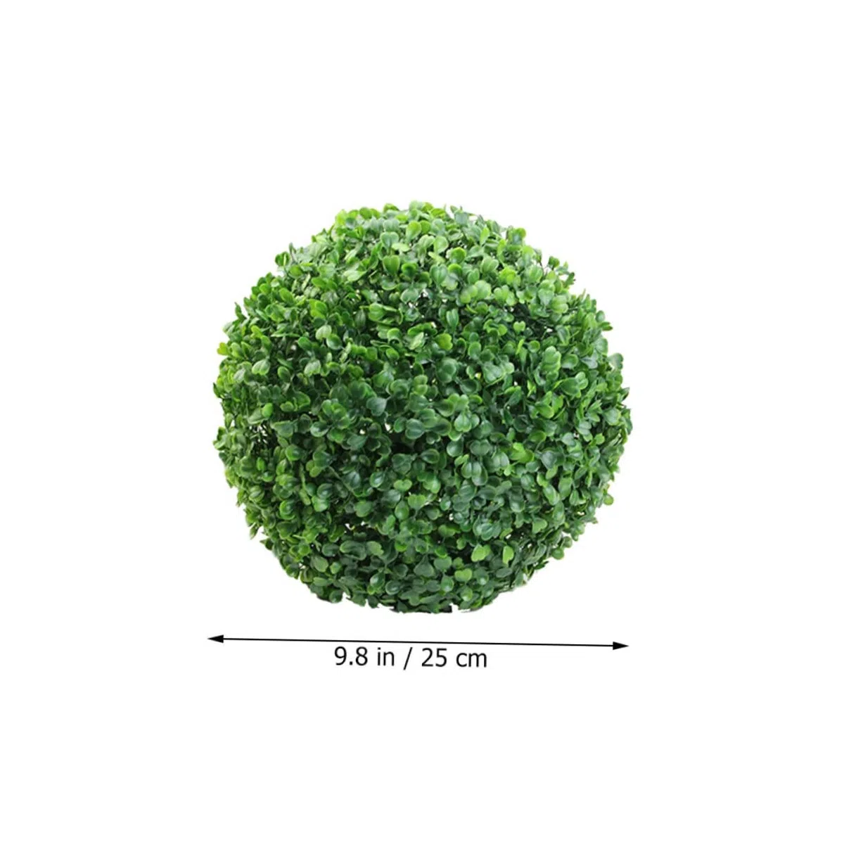 Palla Topiaria Artificiale Verde in Plastica Decorativa Sospesa per Interni ed Esterni, Bassa Manutenzione, per Decorazioni Casa e Giardino