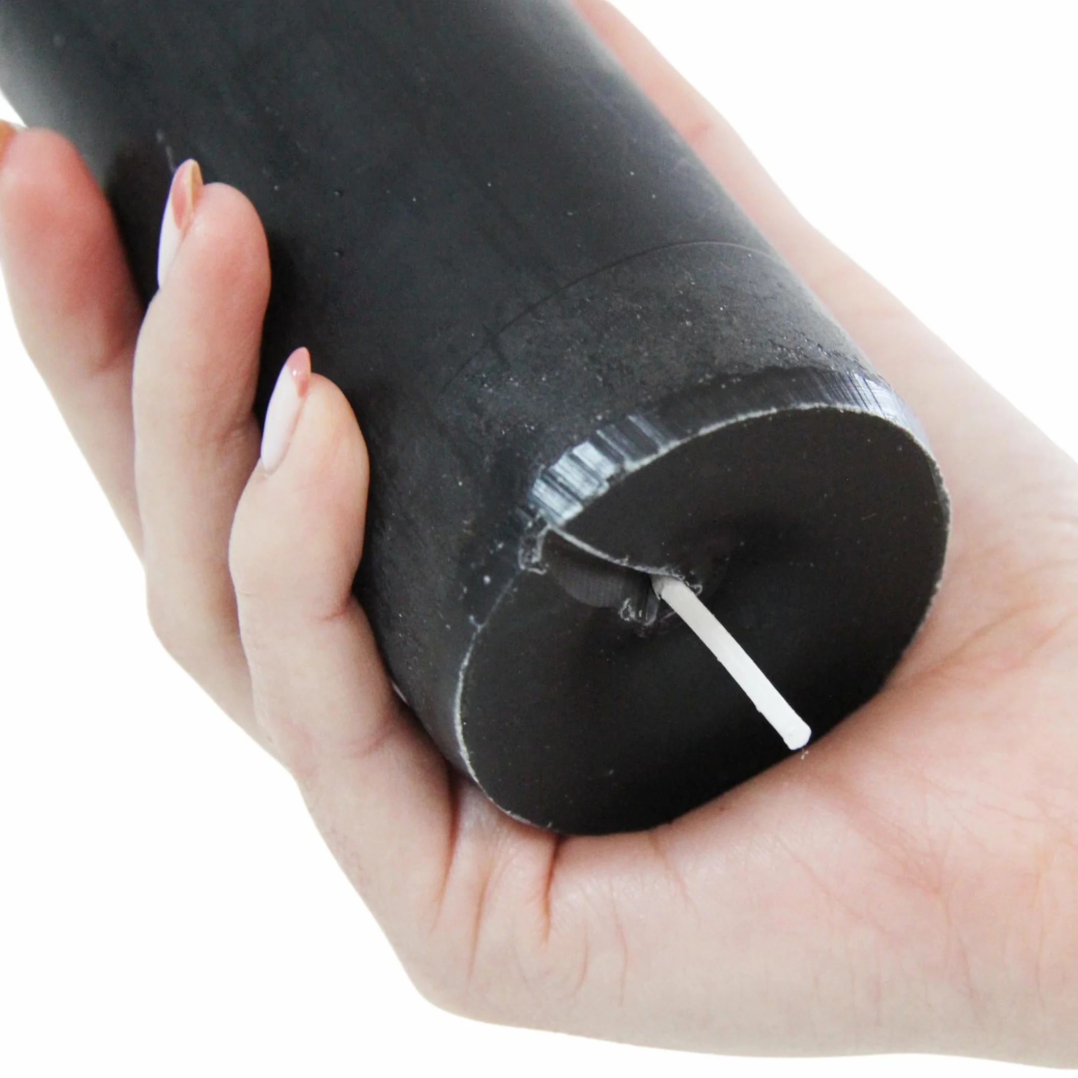 Candela preparata di San Sfaccio o di rovesciamento - Rituale con candela nera per eliminare le energie negative | Candela per la pulizia energetica | Fatto a mano con erbe | Istruzioni e preghiera