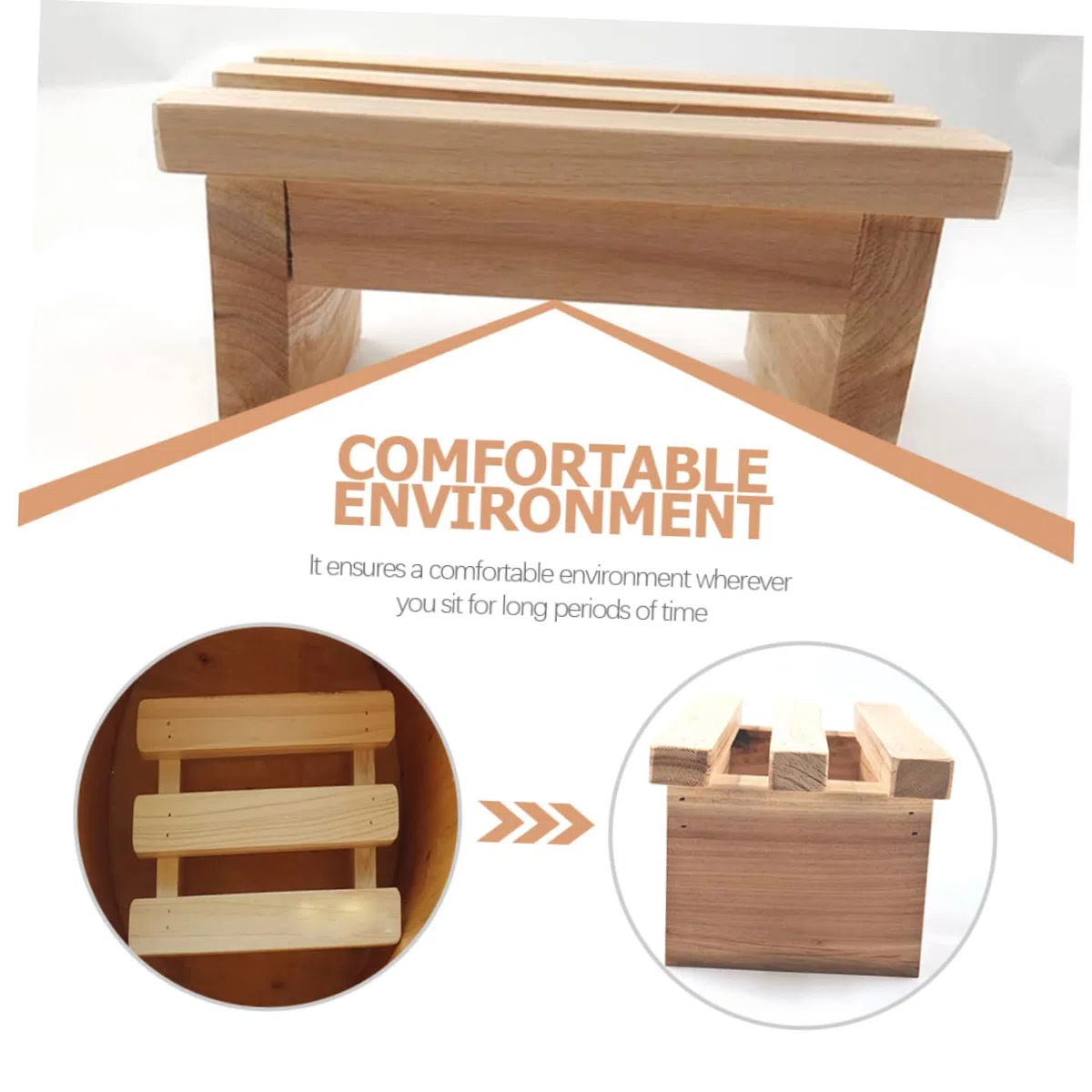 Generico sgabello basso in legno sgabello seduto base espositiva poggiapiedi per adulti pouf per banco resistente all'usura panca per di legno