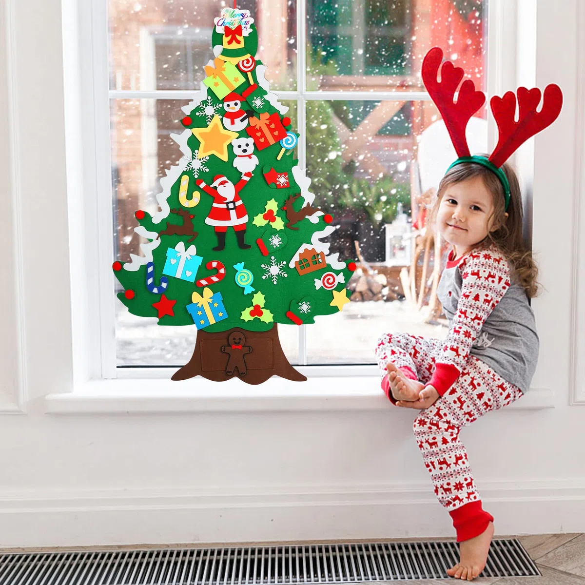 FIFlying Albero di Natale in feltro bambini
