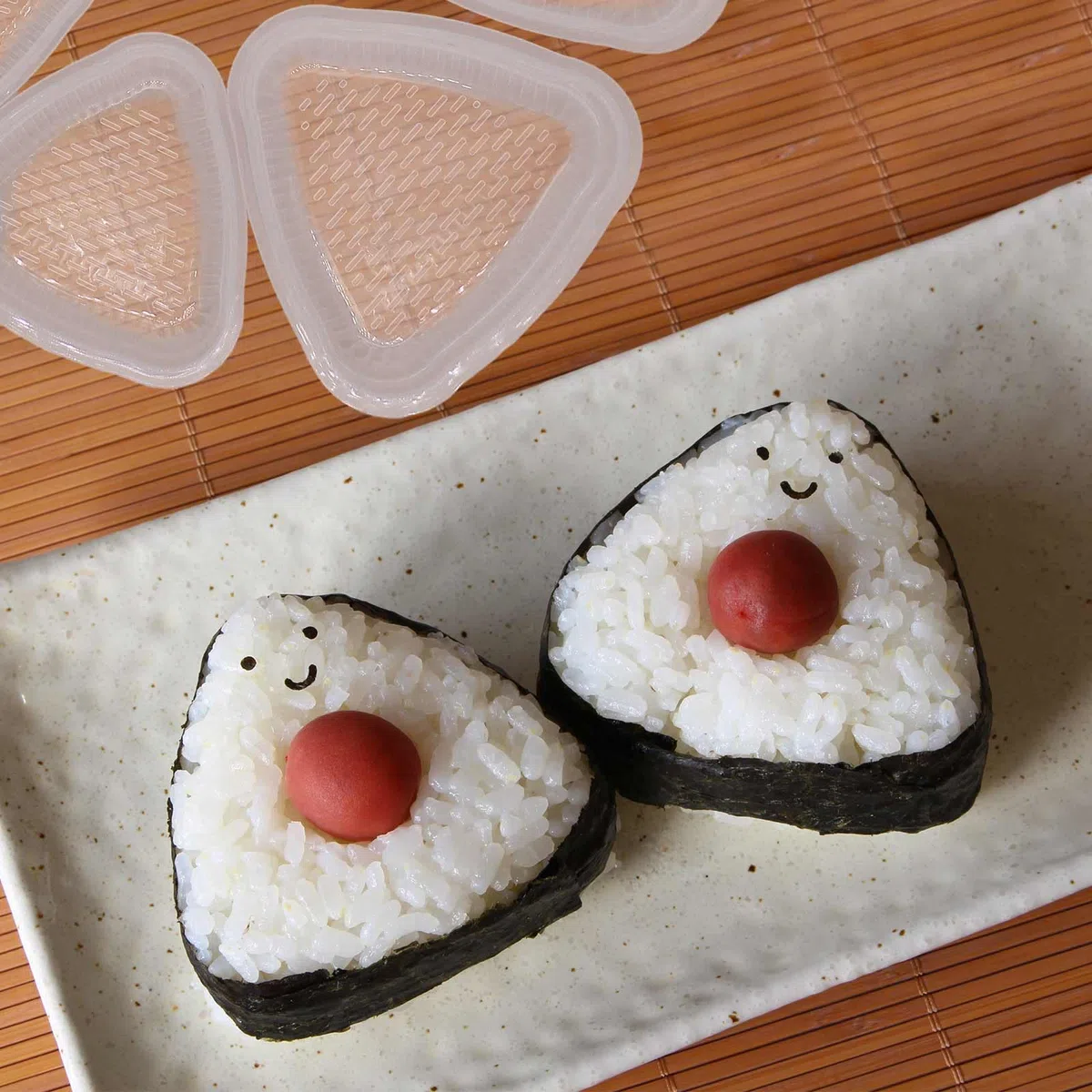 6 Pezzi Stampo Onigiri Triangolo Riutilizzabile con Cucchiaio per Riso per Palline di Riso Sushi Fai Da Te