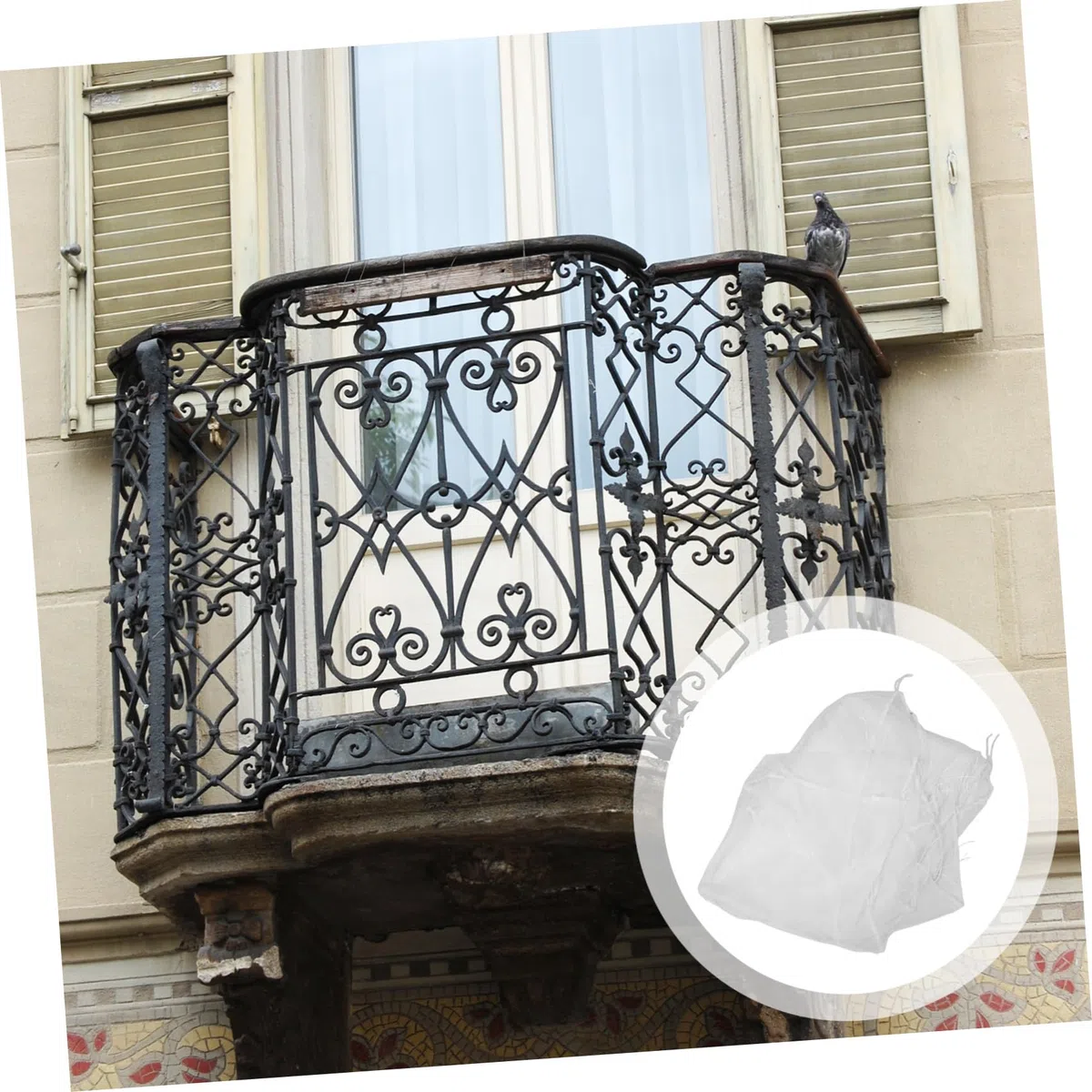 Cabilock Rete Antipolvere per Stendere Vestiti Rete Protettiva Bianca per Balcone Resistente e Traspirante per Asciugare senza Cadute