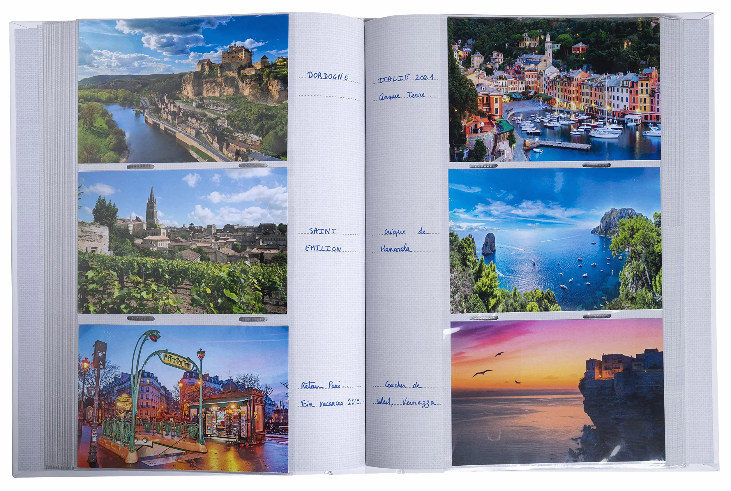 Exacompta - Rif. 62883E - Album fotografico a tasche RAINBOW - 300 foto 10 x 15 cm - 100 pagine - formato 22,5 x 32,5 cm - copertina in carta stampata sfondo bianco con sfumatura di colori - pellicola