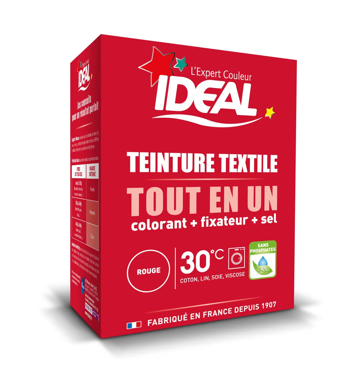 Ideal Tintura tessile Tutto in uno 230 g Rosso