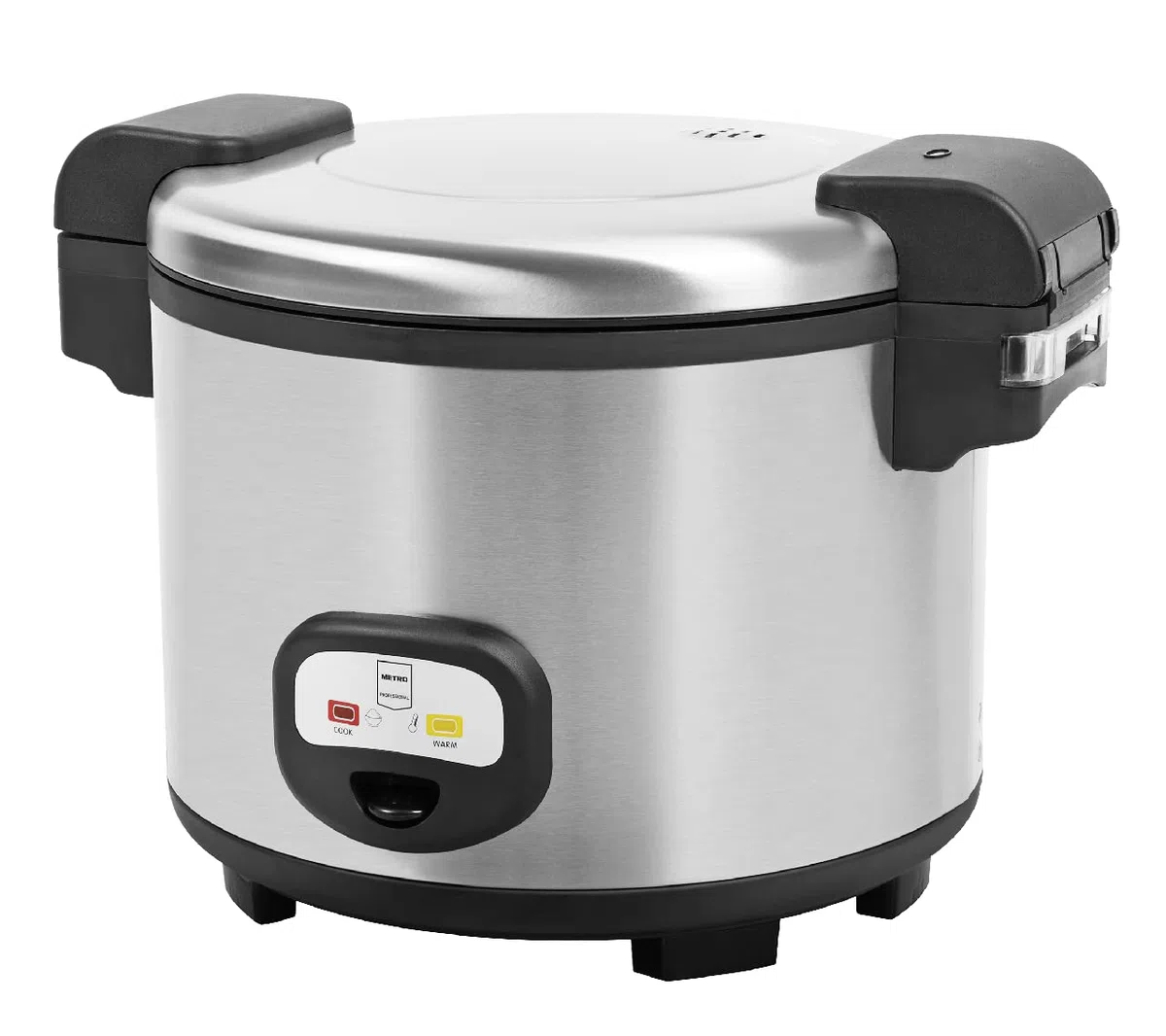 Metro Professional Cuociriso GRC1950, acciaio inox, 12 litri, 1950 W, funzione scaldavivande rivestimento antiaderente, 30 porzioni in 45 minuti, argento