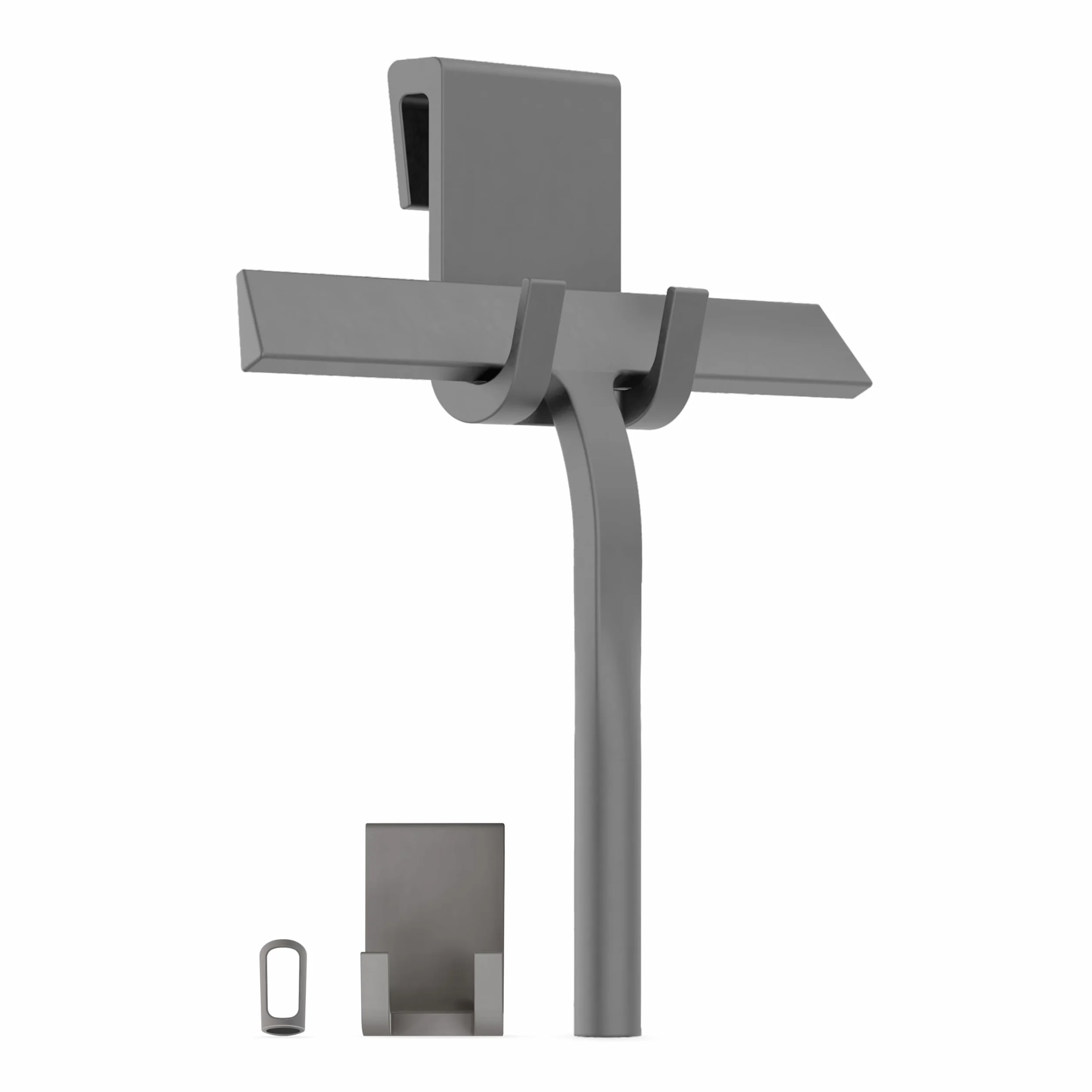 Tergivetro per doccia in silicone grigio 23 cm - Doccia tergicristallo con sospensione - Spatole lava doccia de vetri rimuove i liquidi senza lasciare residui - Con anima in acciaio inossidabile