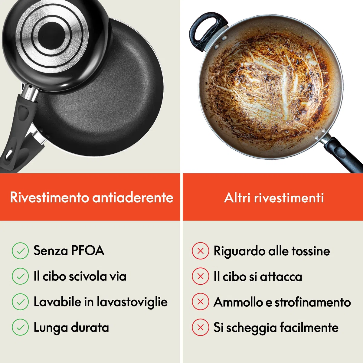 bella Set di pentole, 12 pentole e padelle con utensili, antiaderenti, senza PFOA, antigraffio, superficie di cottura compatibile con tutti i fornelli, nylon e alluminio, nero