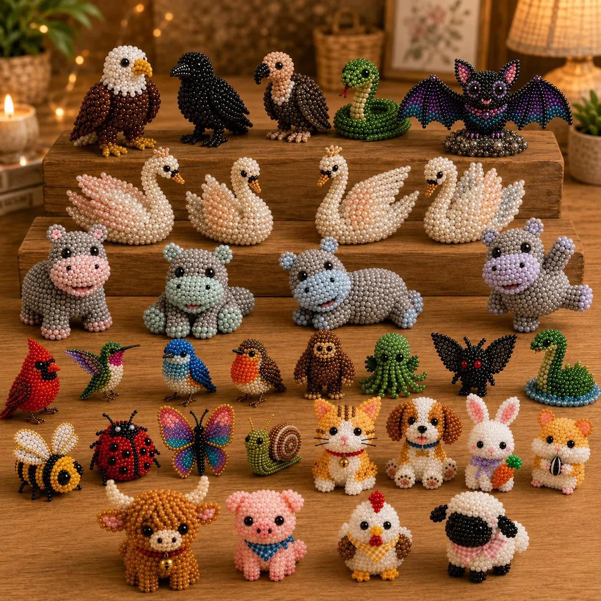 Kit perline per animali 3D fai da te, kit gioielli adulti con accessori completi per principianti, adolescenti e bambini – Decorazione casa ufficio e regalo (5-Insetto da giardino 02)