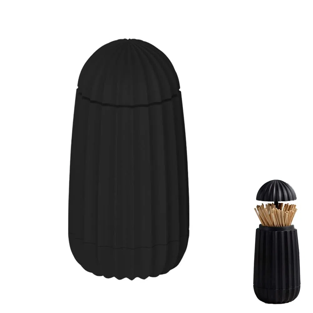 Distributore di Stuzzicadenti, Porta Stuzzicadenti Automatico, Porta Stuzzicadenti, con Funzione Stuzzicadenti Pop Up Automatico, per Uffici, Ristoranti, Bar, caffè, Hotel, Matrimoni (Nero)