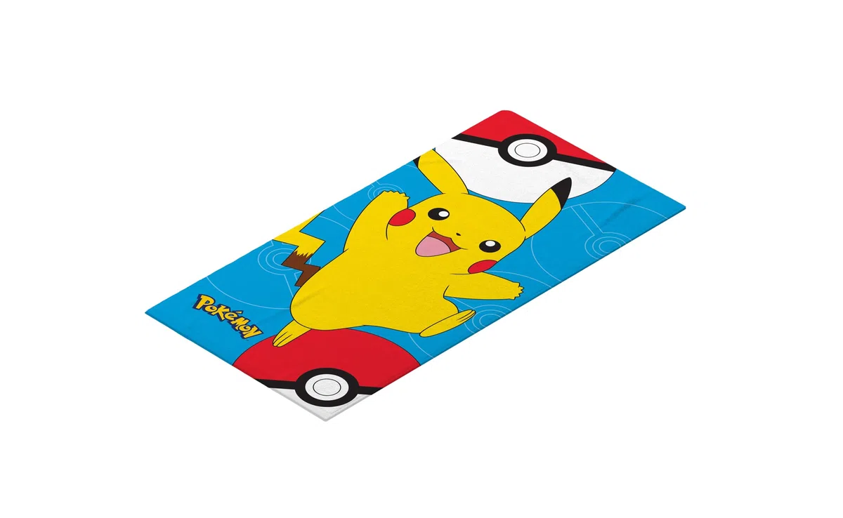 hermet Pokemon, Telo Mare Bambino, 70x140 cm, Asciugamano da Spiaggia o Piscina, Pokemon, 100% Morbido Cotone, Leggero e Pratico