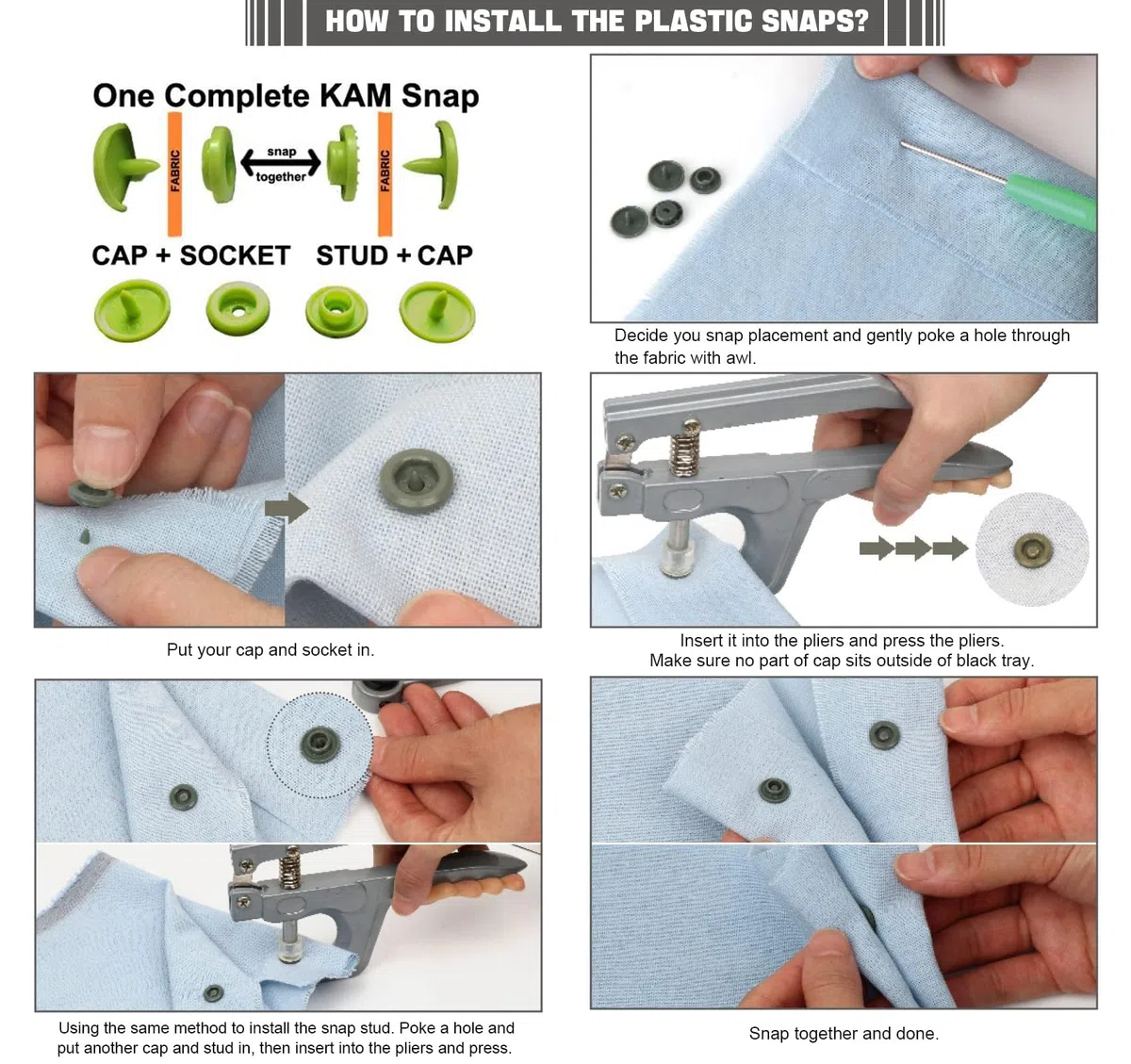 ilauke 408pz Bottoni Automatici a Pressione, Bottoni a Pressione Automatici Colorati in Plastica 24 Colori, Sewing Craft Set per Cucito Creativo Fai da Te Scrapbooking Artigianato